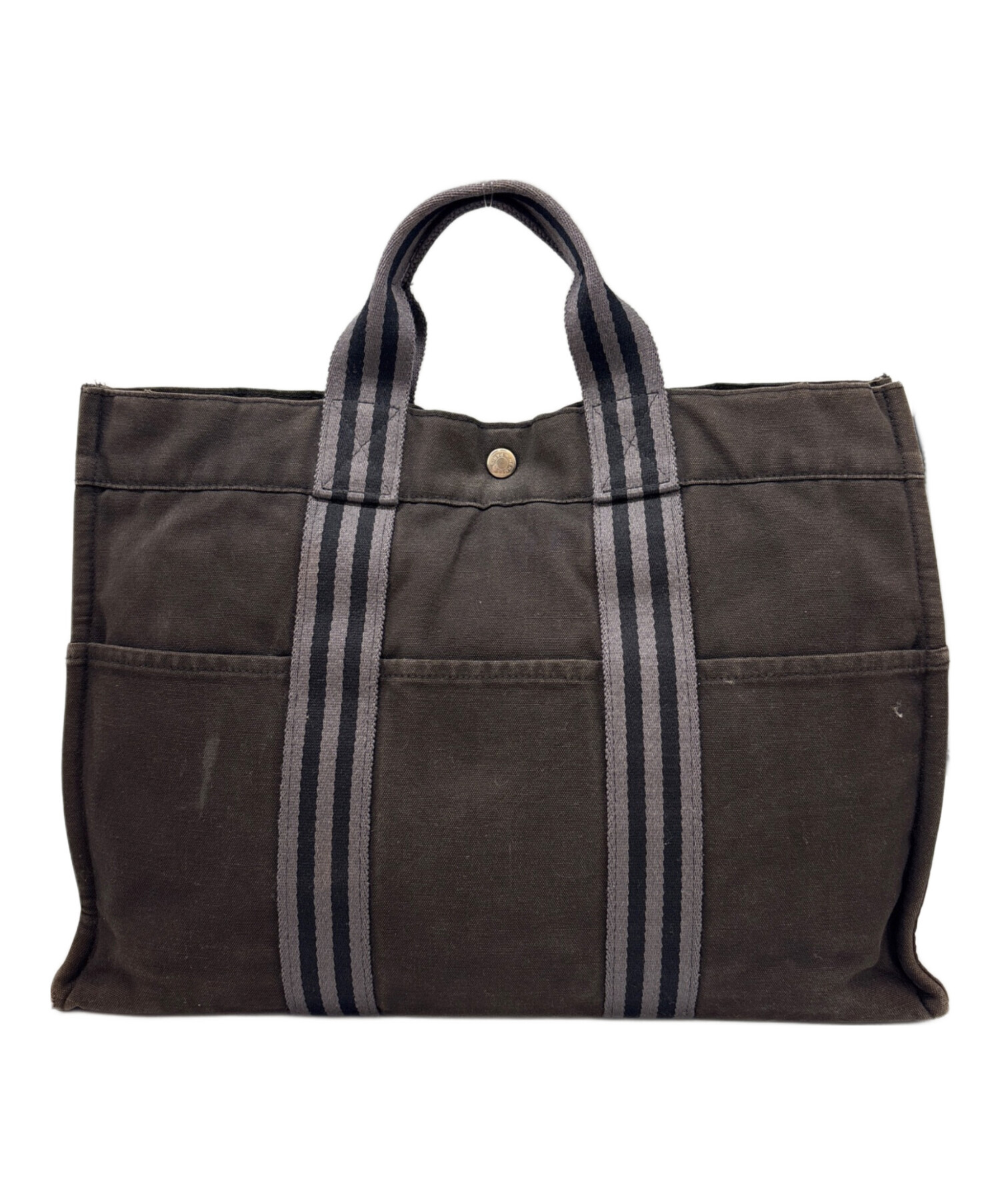 HERMES エルメス フールトゥPM キャンバス トートバッグ カーキ HERMES 