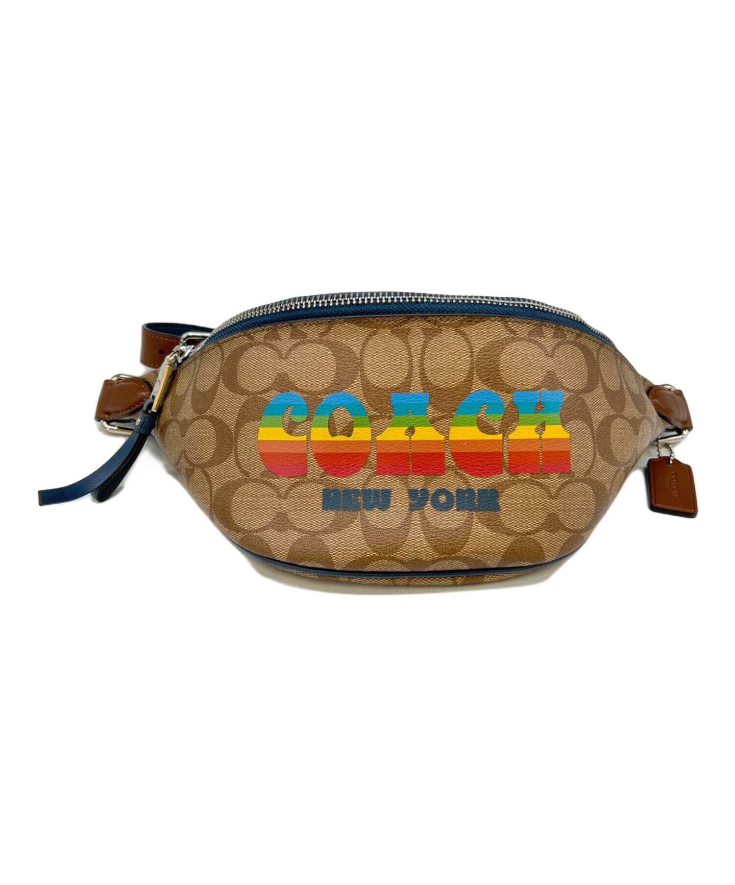 中古・古着通販】COACH (コーチ) COACH ウエストバッグ ブラウン 