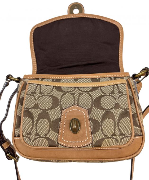 COACH コーチ ミニ ショルダーバッグ ベージュ シグネチャー F10566 