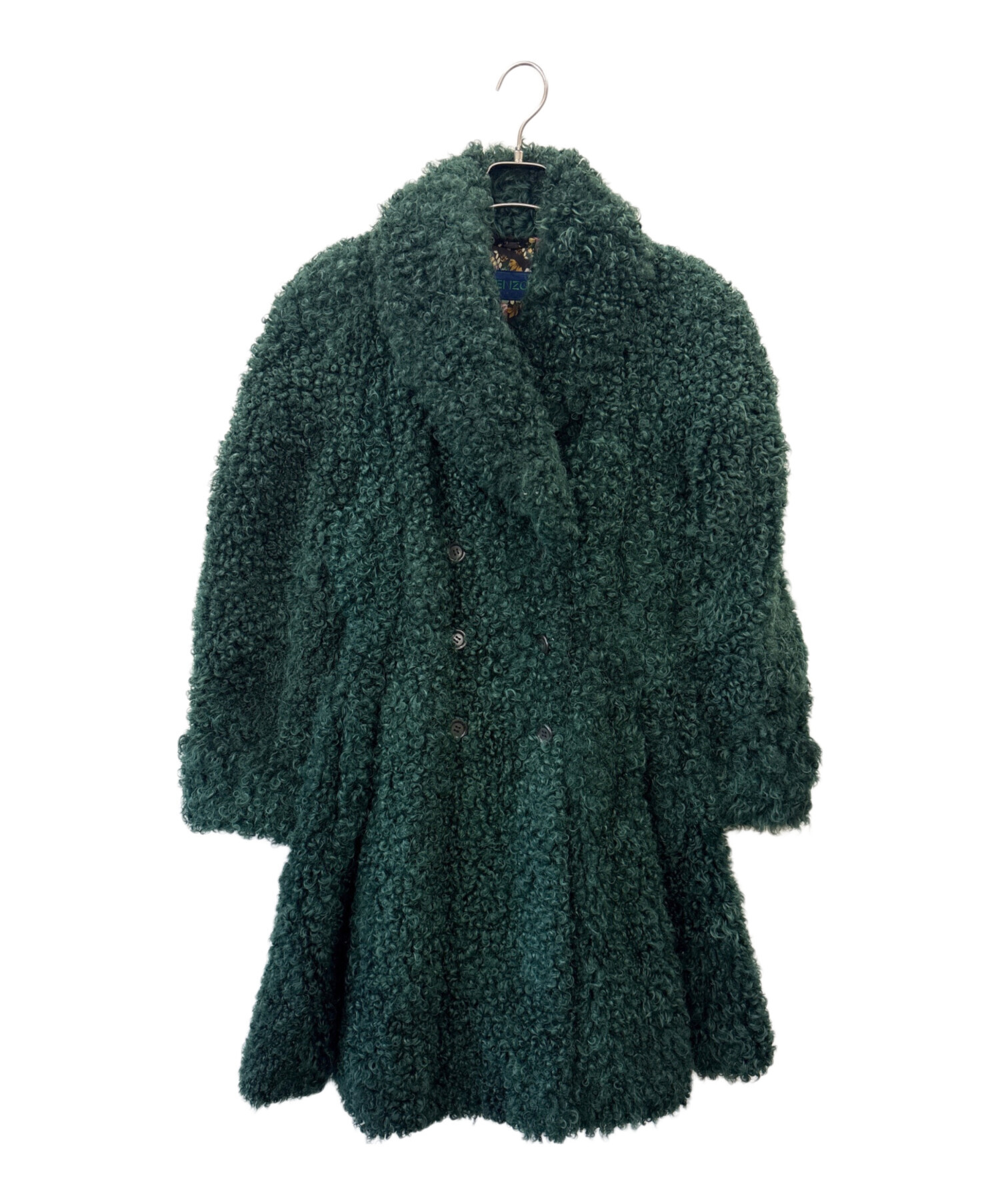 KENZOケンゾーコートジャケットフィッシュテール古着ケンゾーワインレッド 中古・古着通販】KENZO (ケンゾー) KENZO ファーカルガンプレート