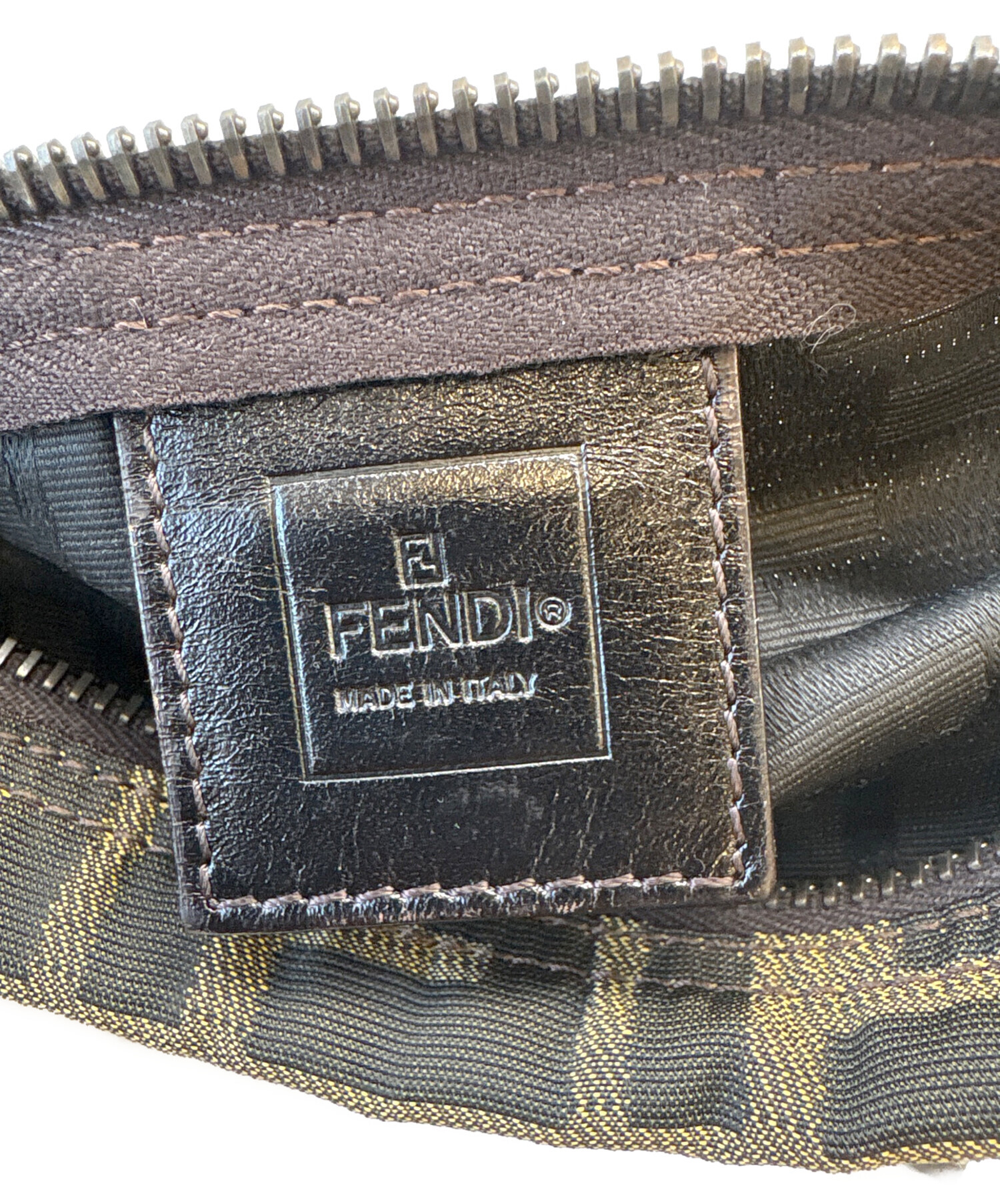 中古・古着通販】FENDI (フェンディ) FENDI ズッカ ポーチ ブラウン
