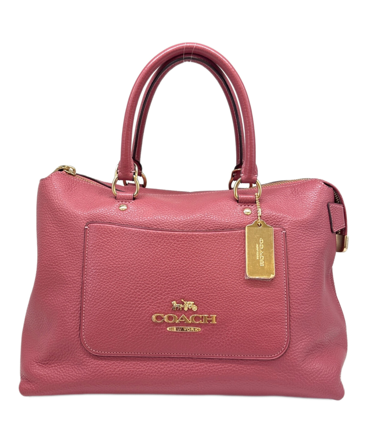未使用品　COACH ピンク レザー ハンドバッグ 中古・古着通販】COACH (コーチ) COACH ハンドバッグ ピンク｜ブランド