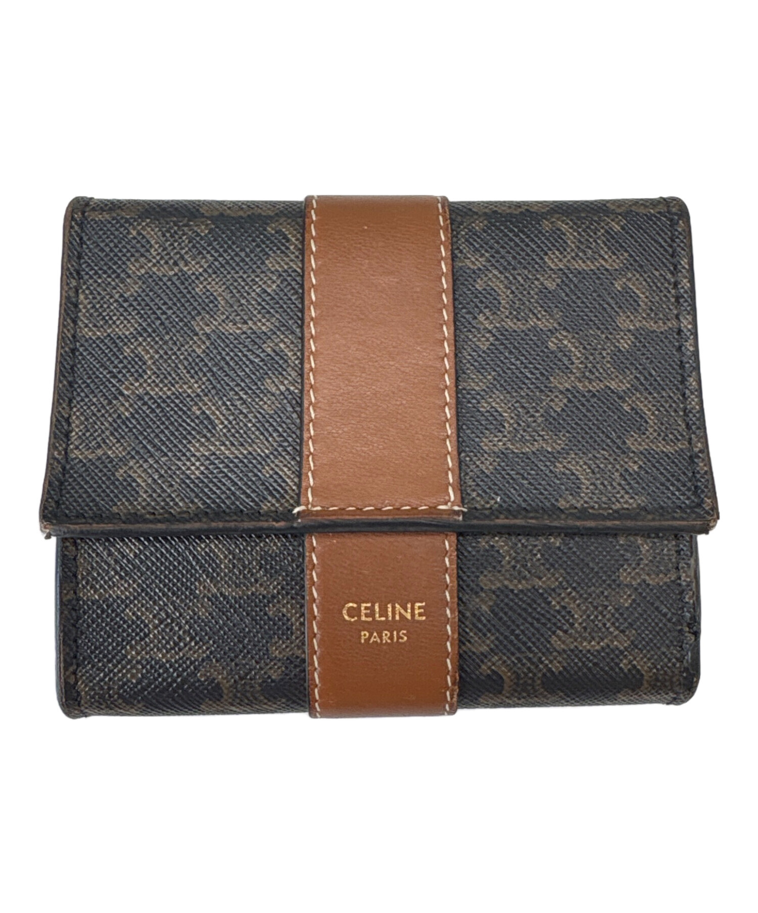 中古・古着通販】CELINE (セリーヌ) CELINE トリオンフ 3つ折り財布
