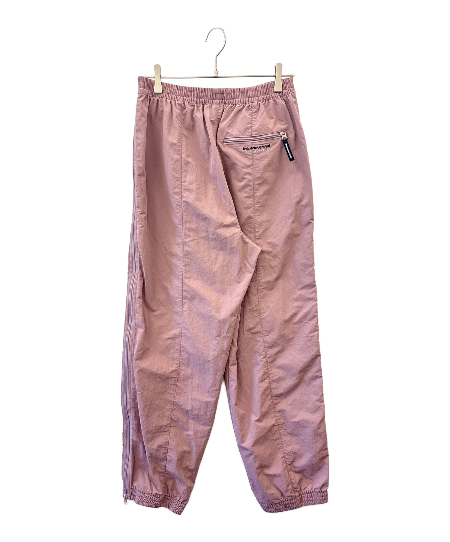 thisisneverthat ピンクパンツ ジッパーLサイズ 中古・古着通販】thisisneverthat (ディスイズネバーザット