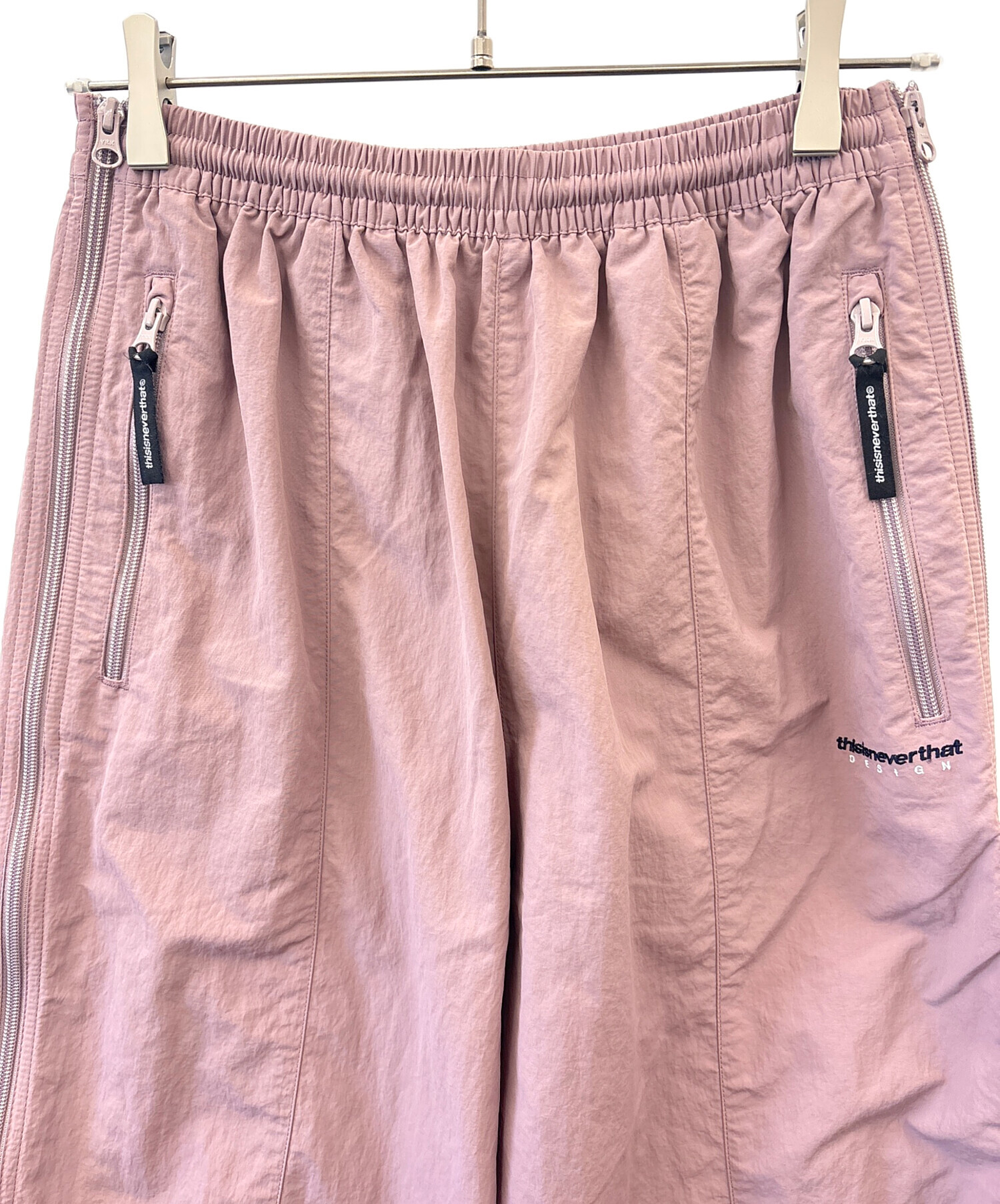 thisisneverthat ピンクパンツ ジッパーLサイズ 中古・古着通販】thisisneverthat (ディスイズネバーザット