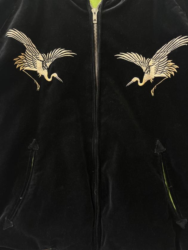 しばた　希少 CROPPED HEADS スカジャン 黒 ベロア L 中古・古着通販】CROPPED HEADS (クロップドヘッズ) CROPPED HEADS