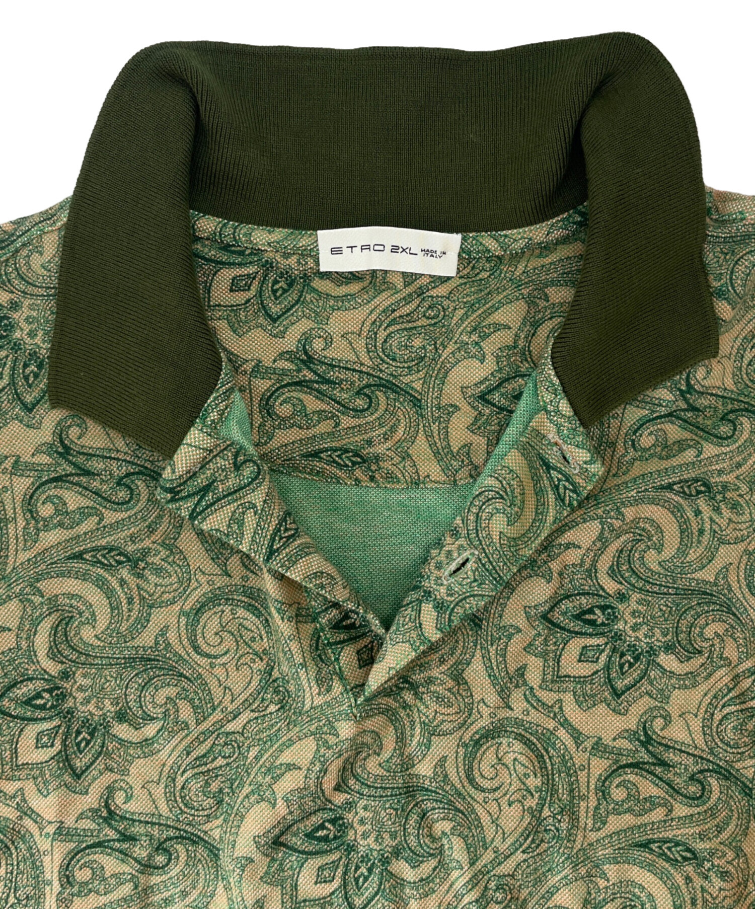 エトロ ETRO ポロシャツ 2XL（L相当） ほぼ未使用 中古・古着通販】ETRO (エトロ) ETRO ポロシャツ グリーン サイズ:2XL
