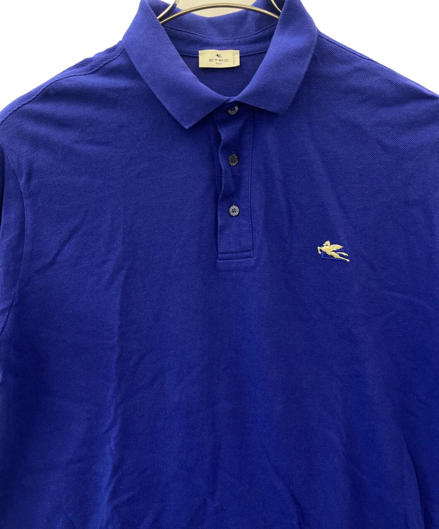 中古・古着通販】ETRO (エトロ) ポロシャツETRO ブルー サイズ:XL