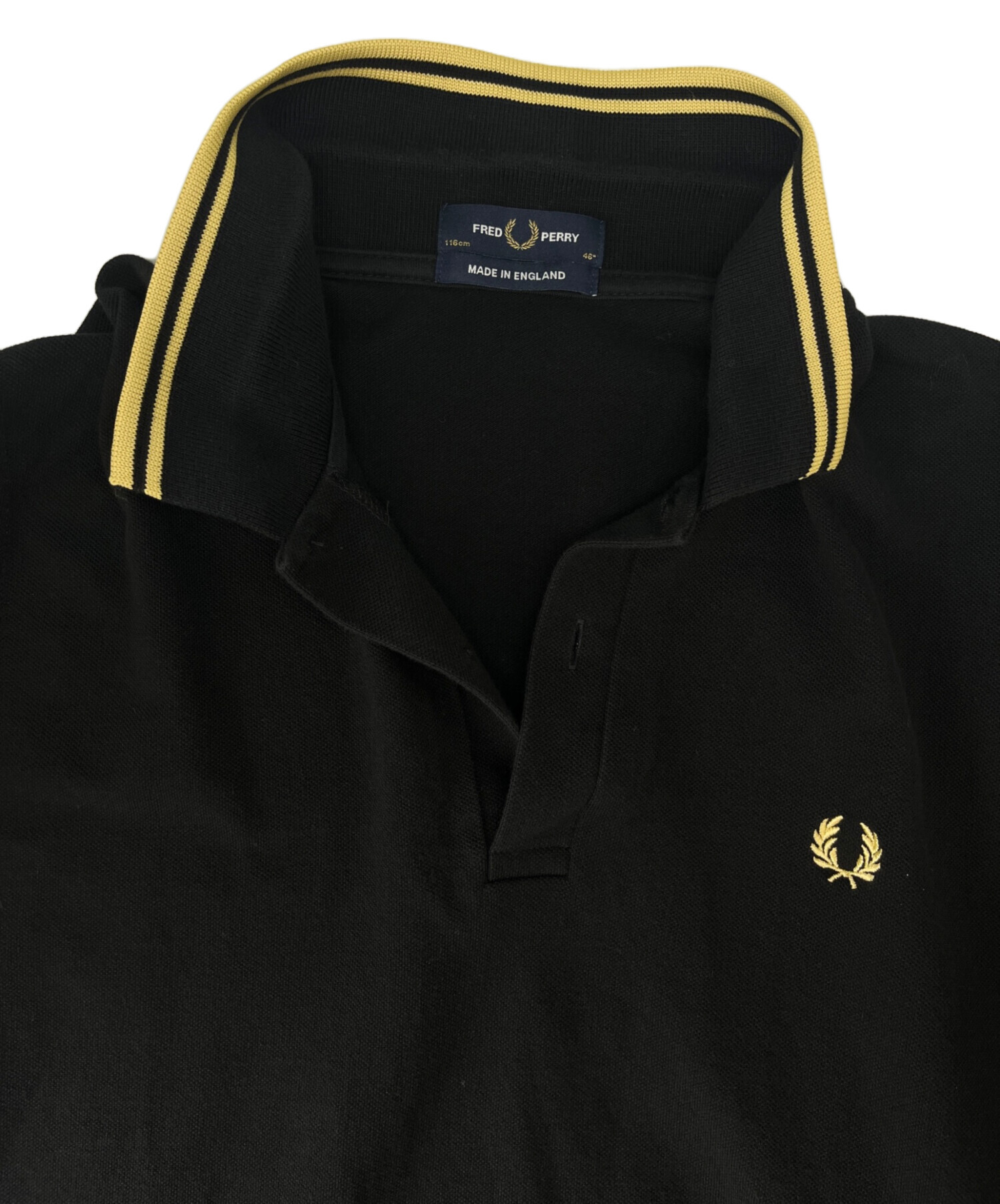 FRED PERRY ブラックポロシャツ 新品タグ付き 中古・古着通販】FRED PERRY (フレッドペリー) ロゴ刺繍ポロシャツ