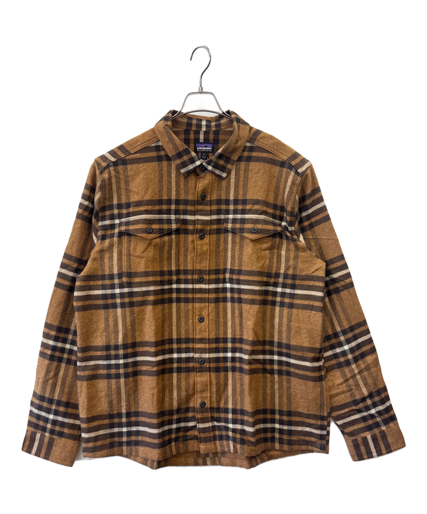 00s Patagonia フランネルシャツ ストライプ 2006年製 ブラウン 中古・古着通販】Patagonia (パタゴニア) フィヨルドフランネルシャツ