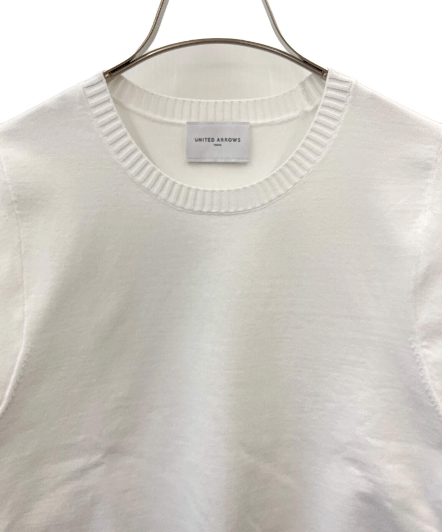 UNITED ARROWS ユナイテッドアローズ ニット・セーター M 白 【古着】【中古】【送料無料】 UNITED ARROWS - UNITED ARROWS ユナイテッドアローズ ニット
