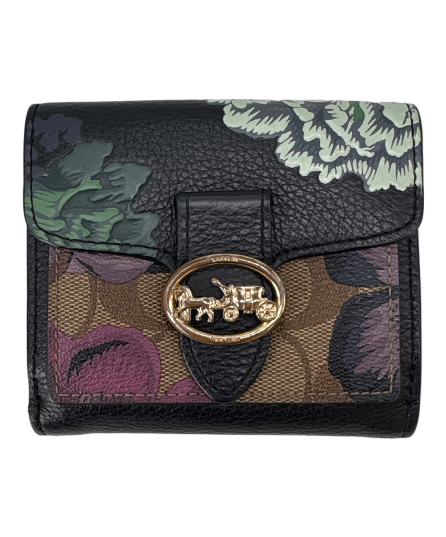 中古・古着通販】COACH (コーチ) COACH 2つ折り財布 ブラック 