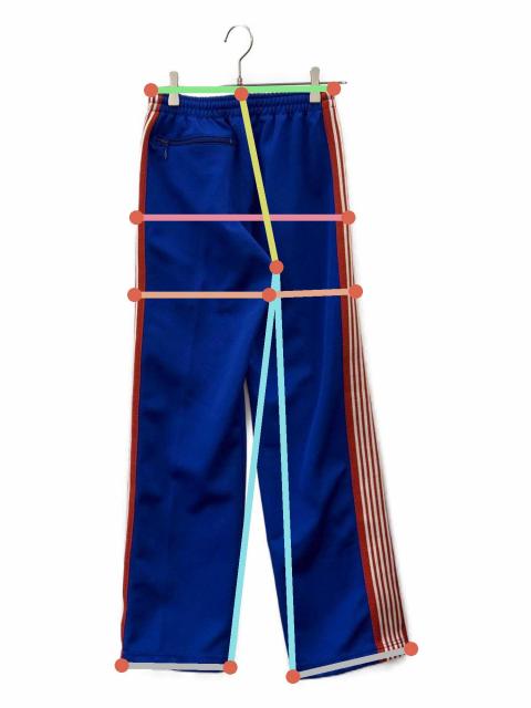 Needles トラックパンツ ブルー オレンジ 中古・古着通販】Needles (ニードルズ) Needles トラックパンツ ブルー