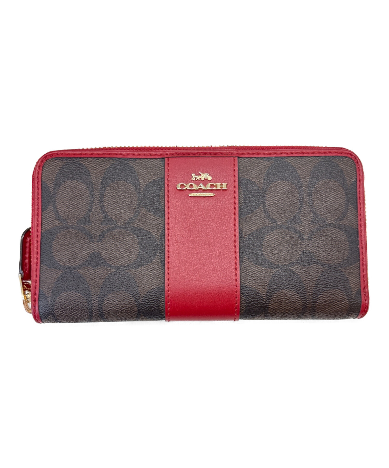 中古・古着通販】COACH (コーチ) COACH シグネチャー 長財布 ブラウン 