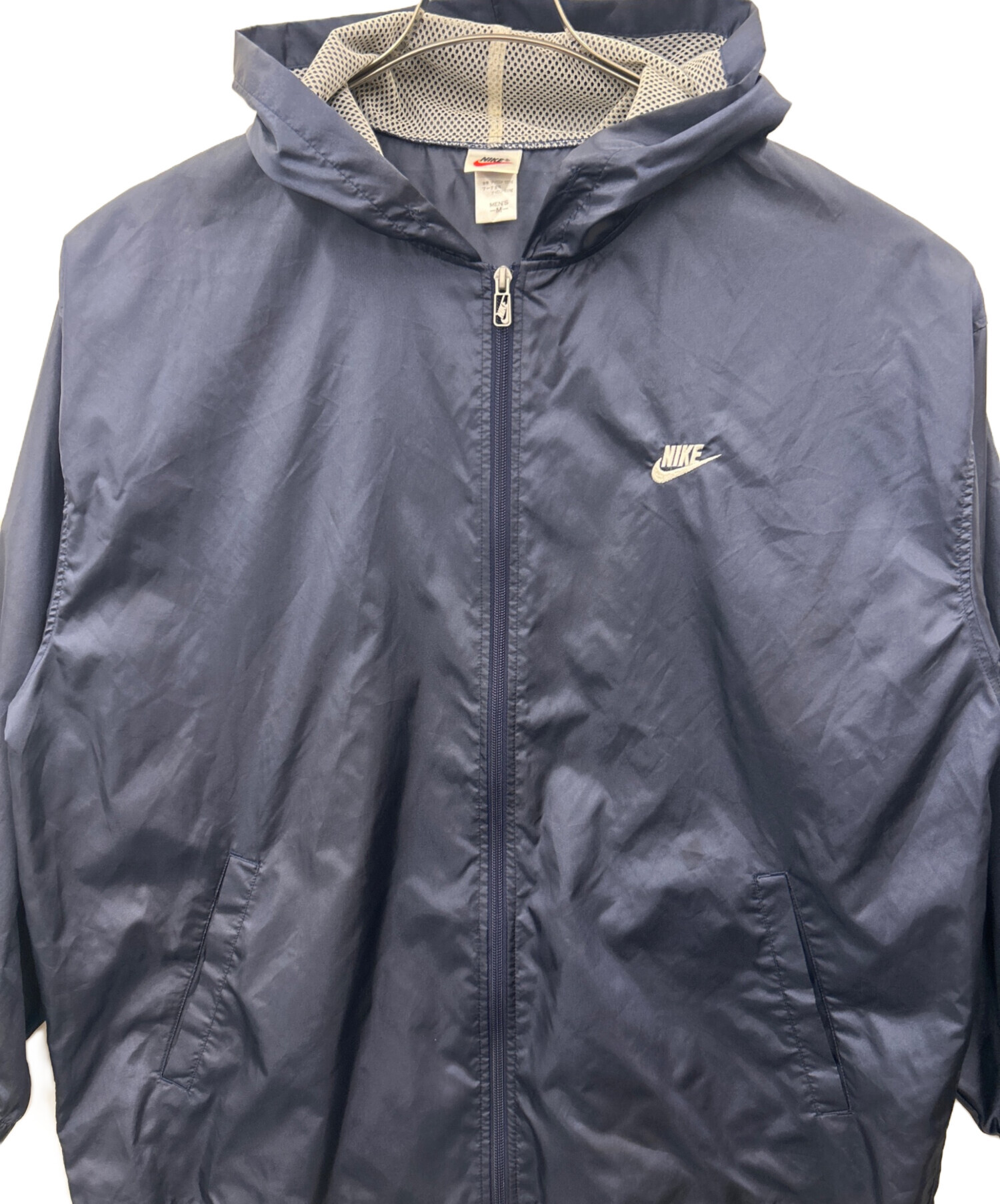 中古・古着通販】NIKE (ナイキ) NIKE 90sナイロンパーカー ネイビー