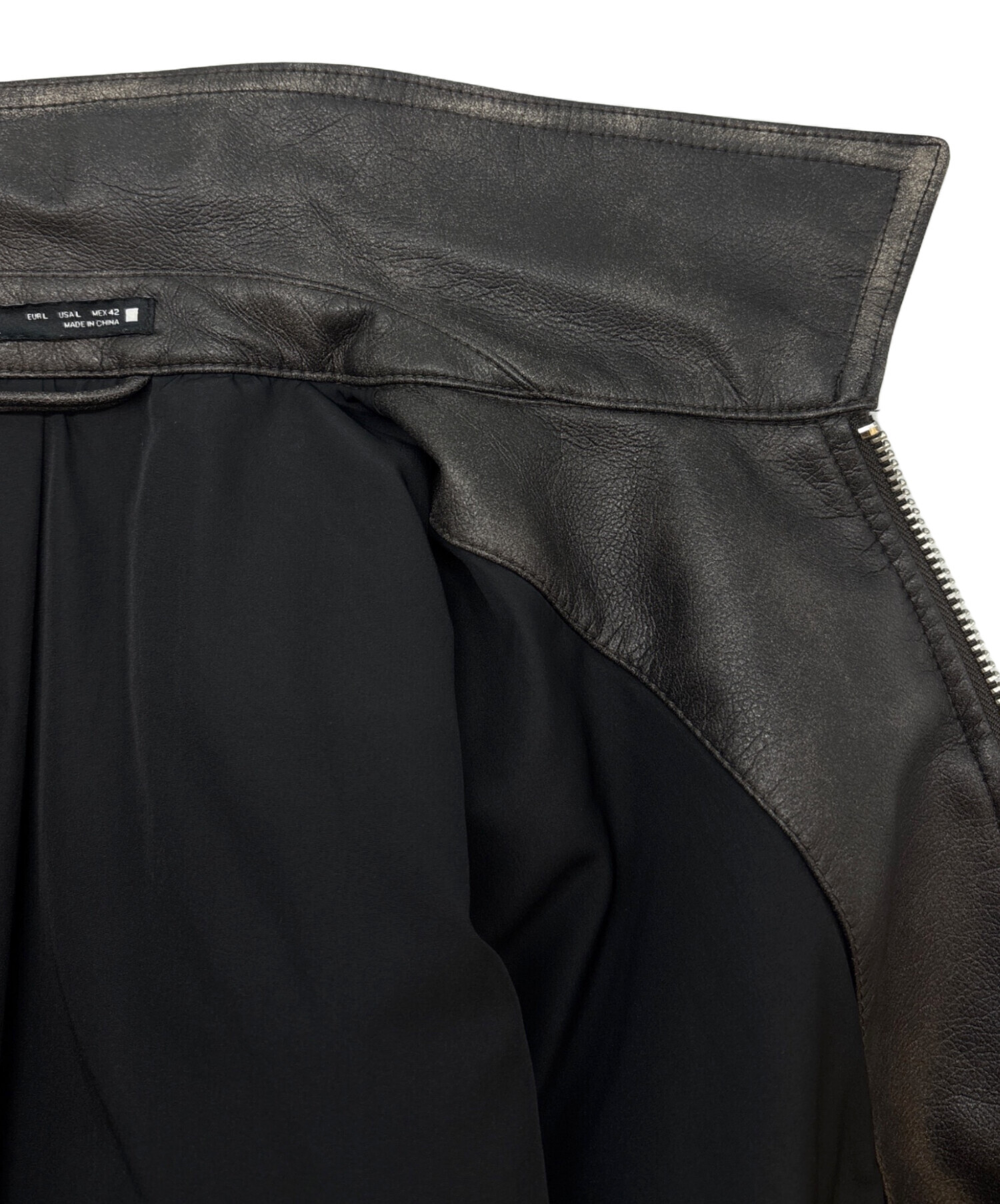 中古・古着通販】ZARA (ザラ) ZARA フェイクレザージャケット ブラック