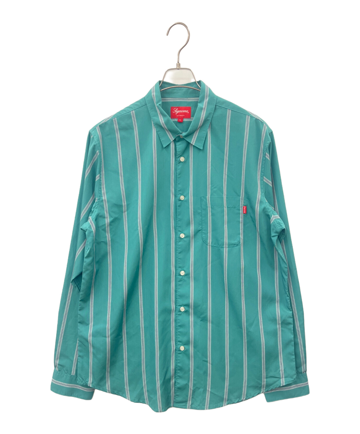 Supreme ストライプ 長袖シャツ シュプリーム 中古・古着通販】SUPREME (シュプリーム) Supreme ストライプ 長袖