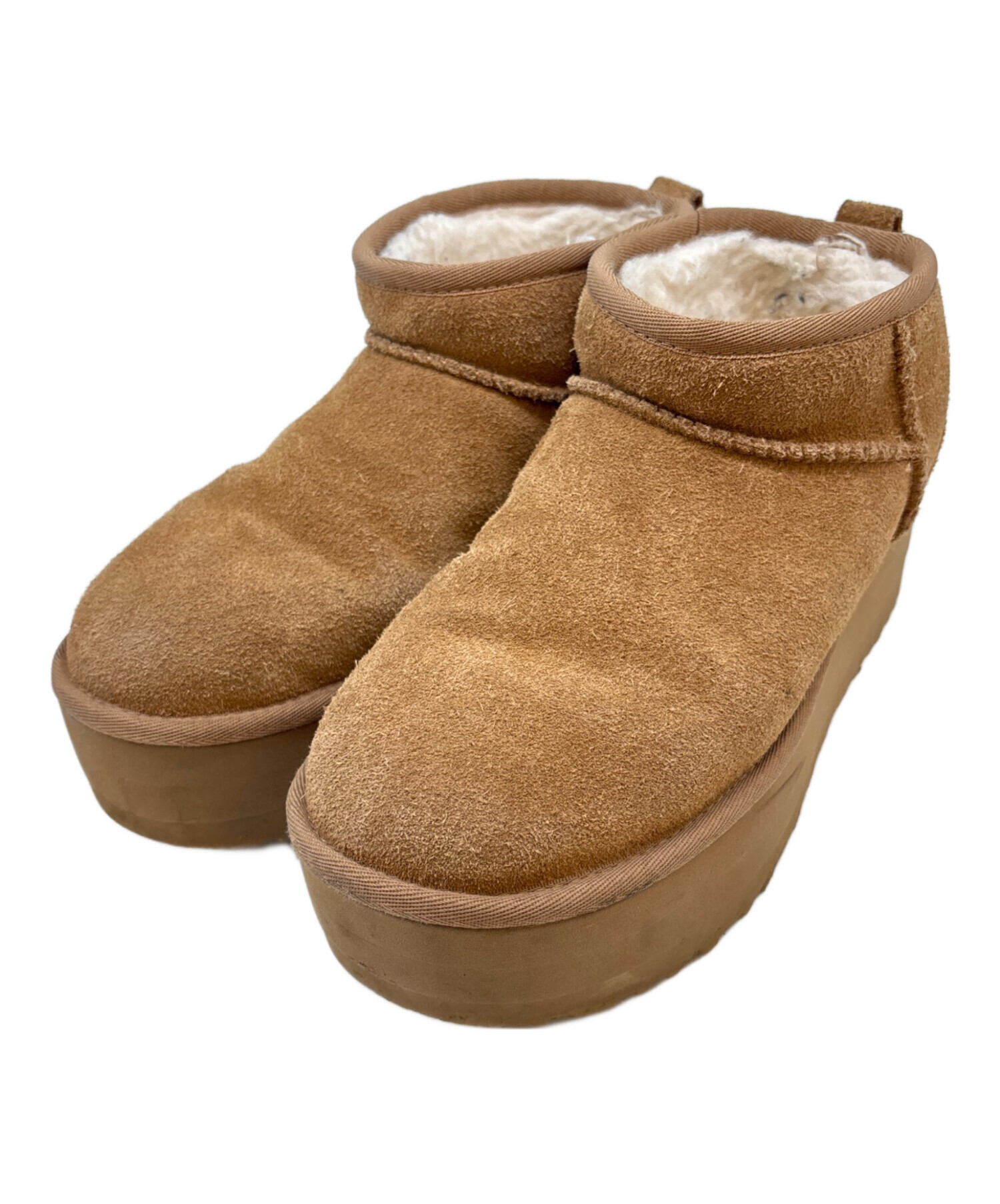 UGG ベージュ ムートンブーツ 中古・古着通販】UGG (アグ) UGG Classic Ultra Mini Platform