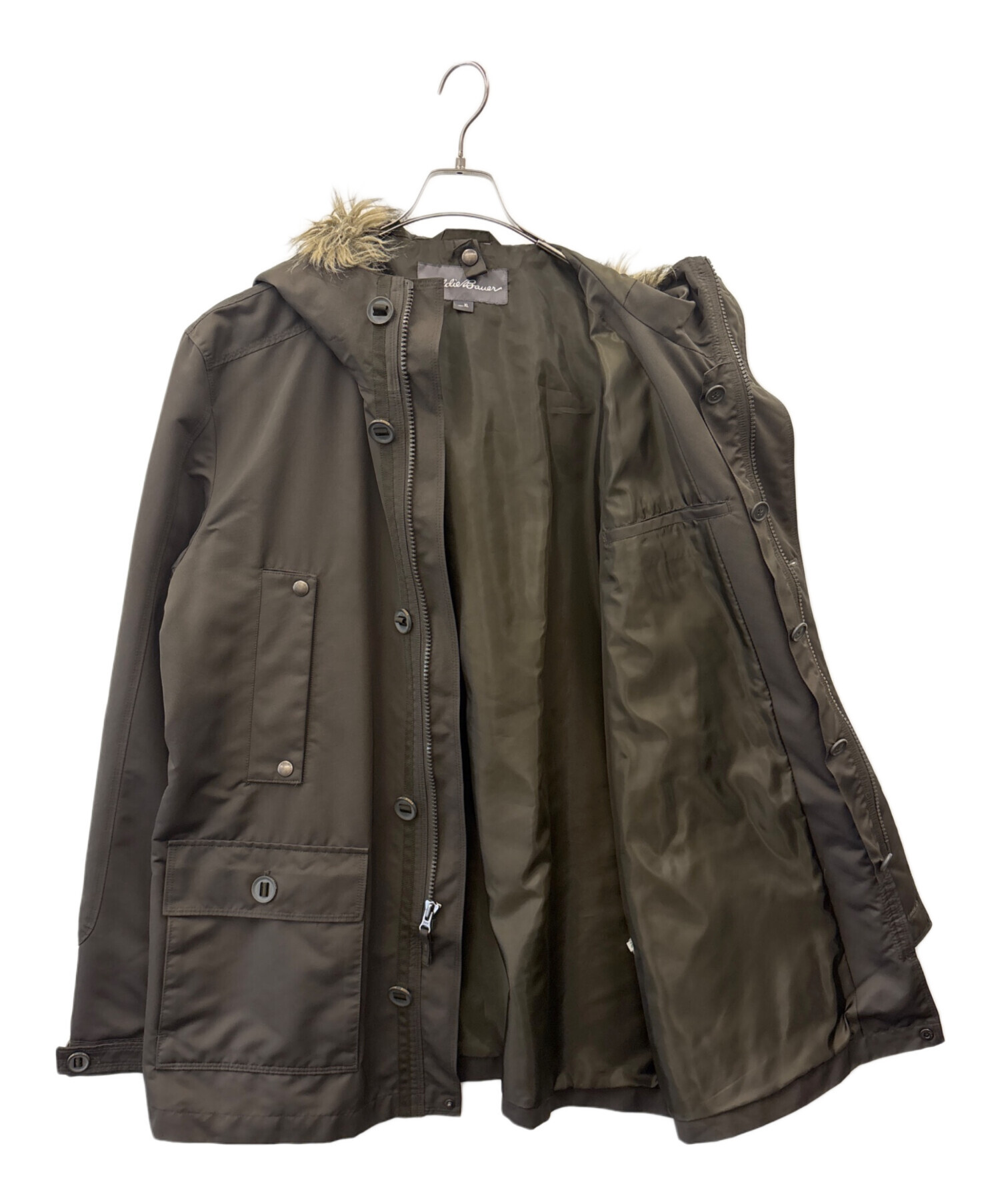 Eddie Bauer モッズコート Lサイズ オリーブグリーン 中古・古着通販】Eddie Bauer (エディーバウアー) Eddie Bauer