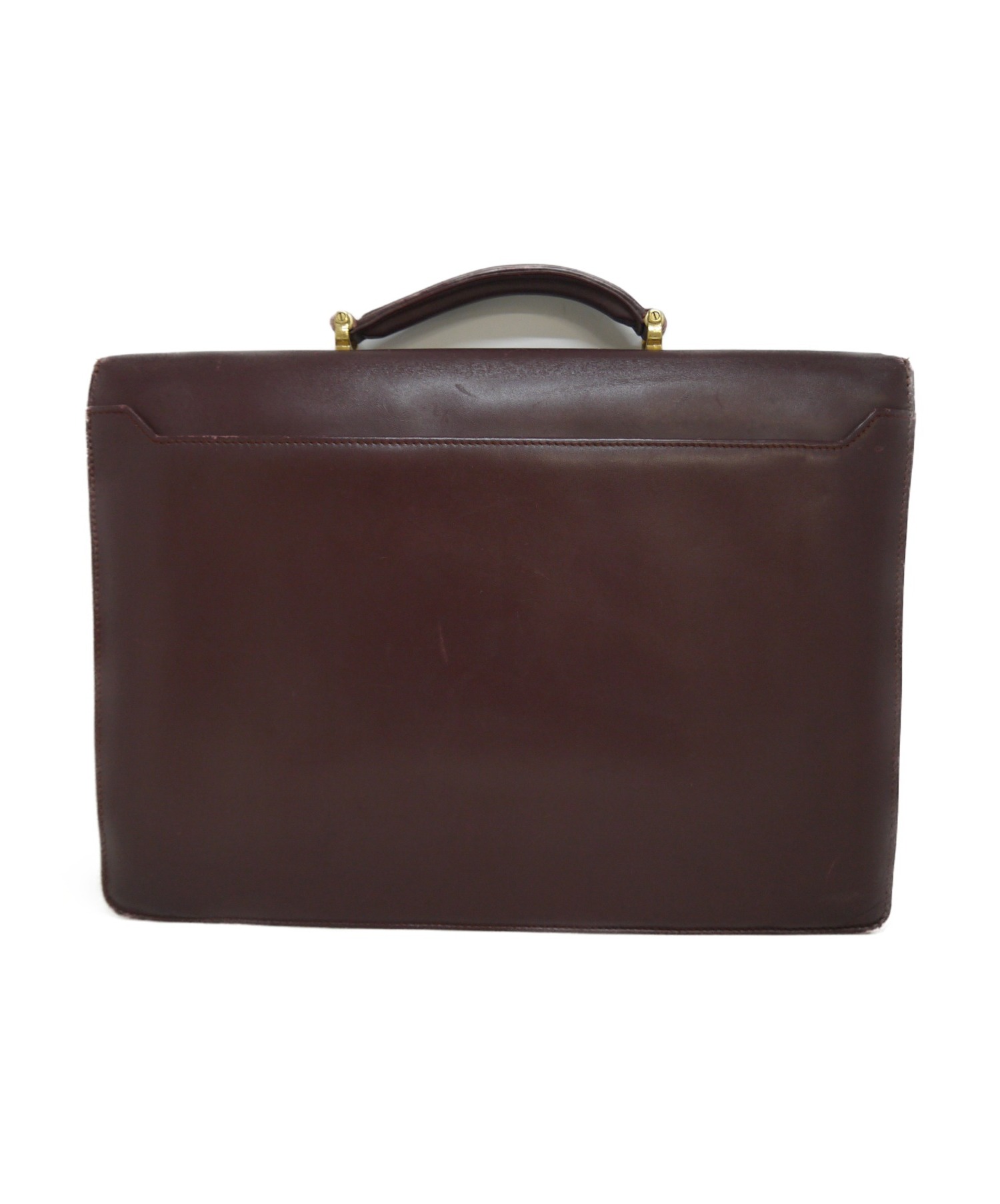 中古・古着通販】Cartier (カルティエ) ブリーフケース ボルドー 