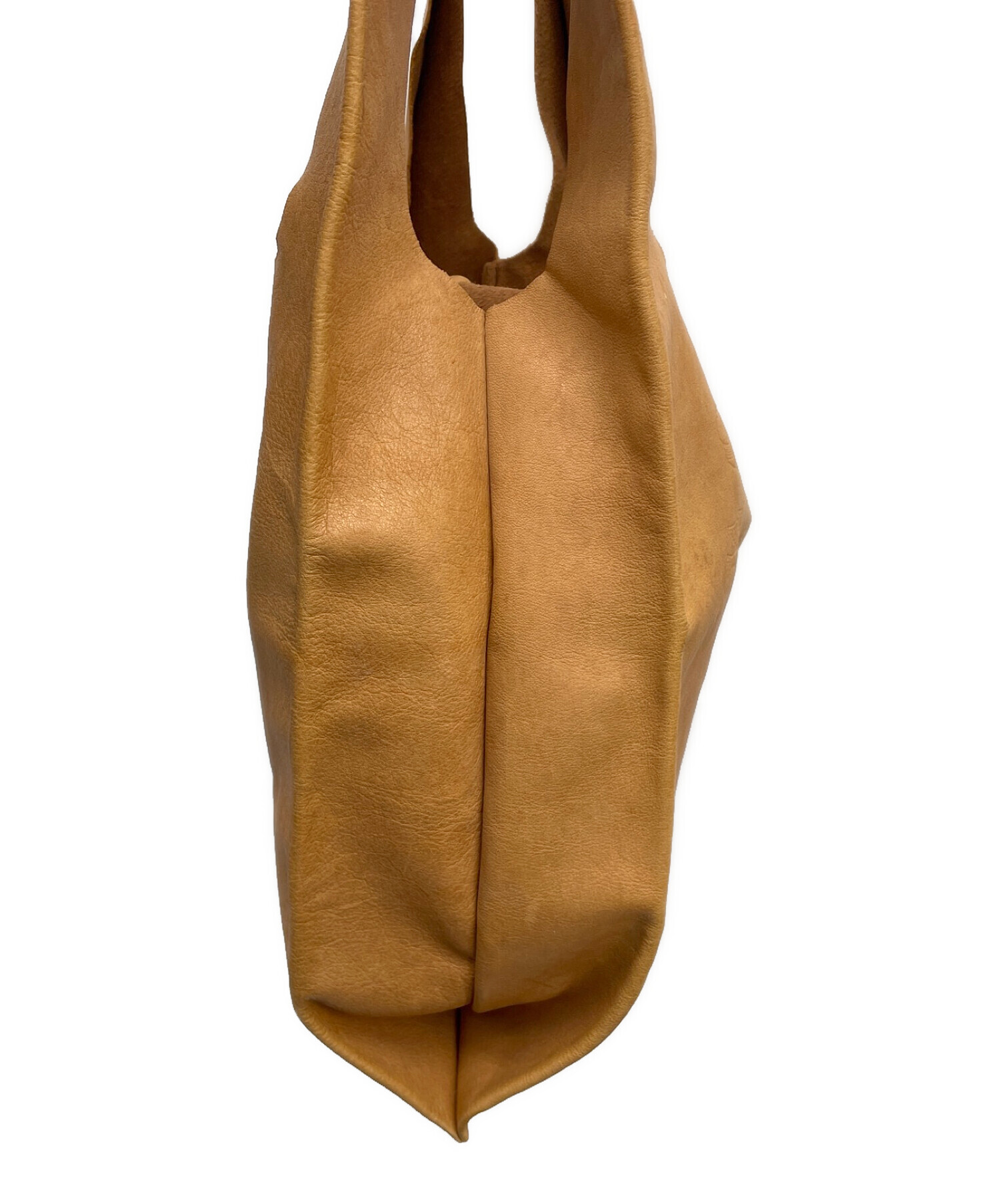 中古・古着通販】genten (ゲンテン) スクエアトートバッグ キャメル