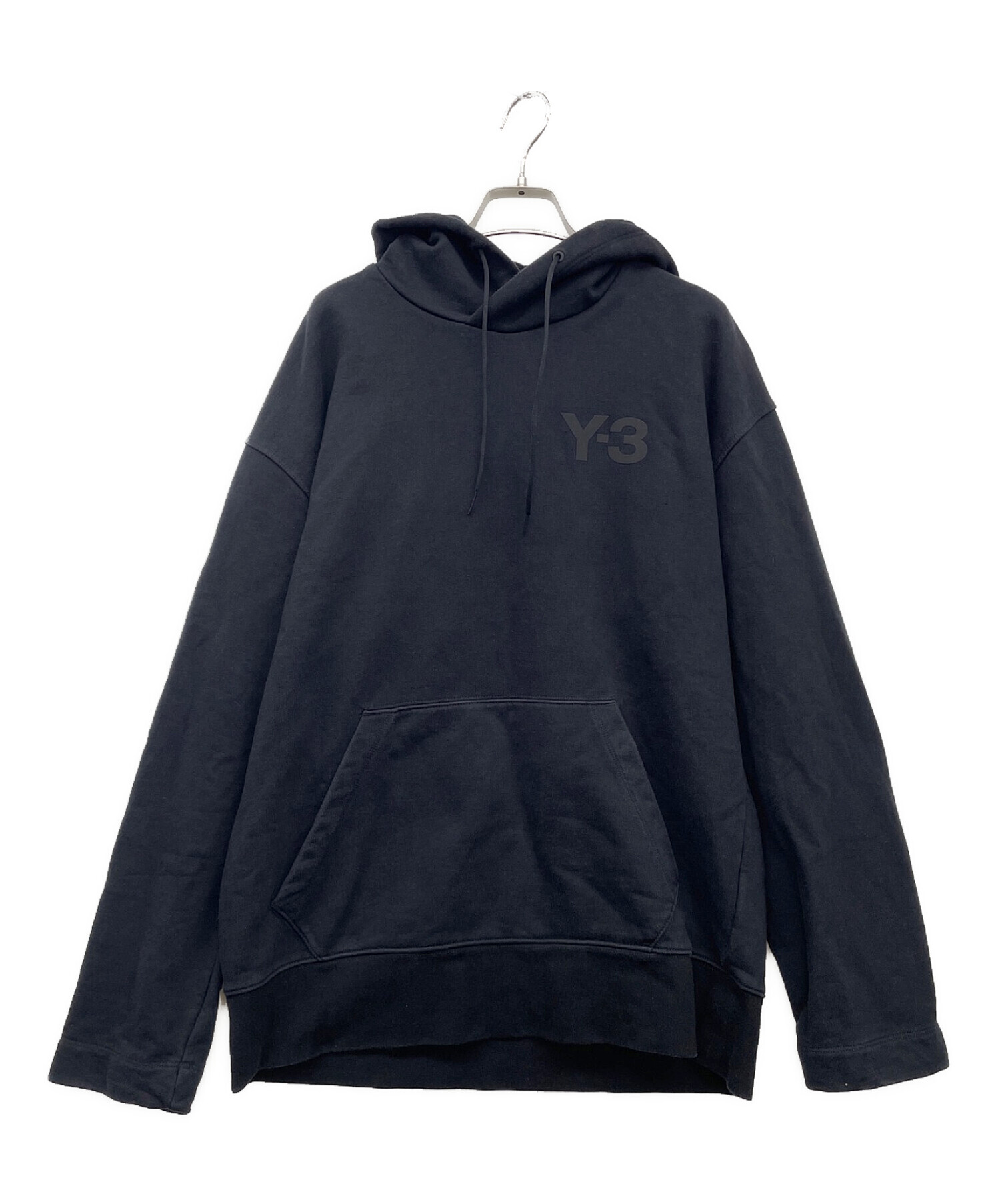 【0430さん専用】Y3　ワイスリー☆パーカー　ブラック　ワンポイント　M Y-3 (ワイスリー) 裏毛グラフィクロゴ ポケット付き プルオーバー