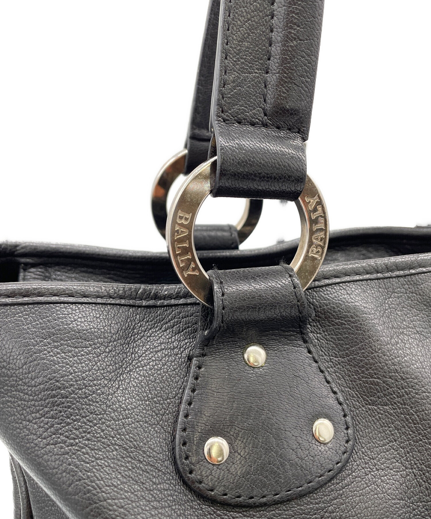 中古・古着通販】BALLY (バリー) ハンドバッグ ブラック｜ブランド