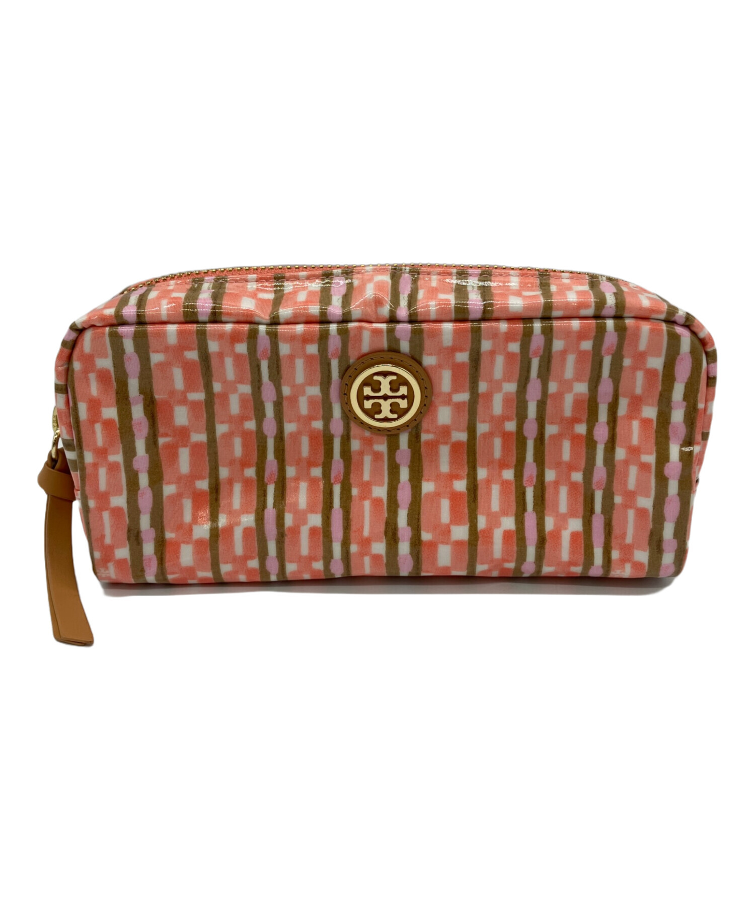 中古・古着通販】TORY BURCH (トリーバーチ) ラウンドポーチ ピンク 