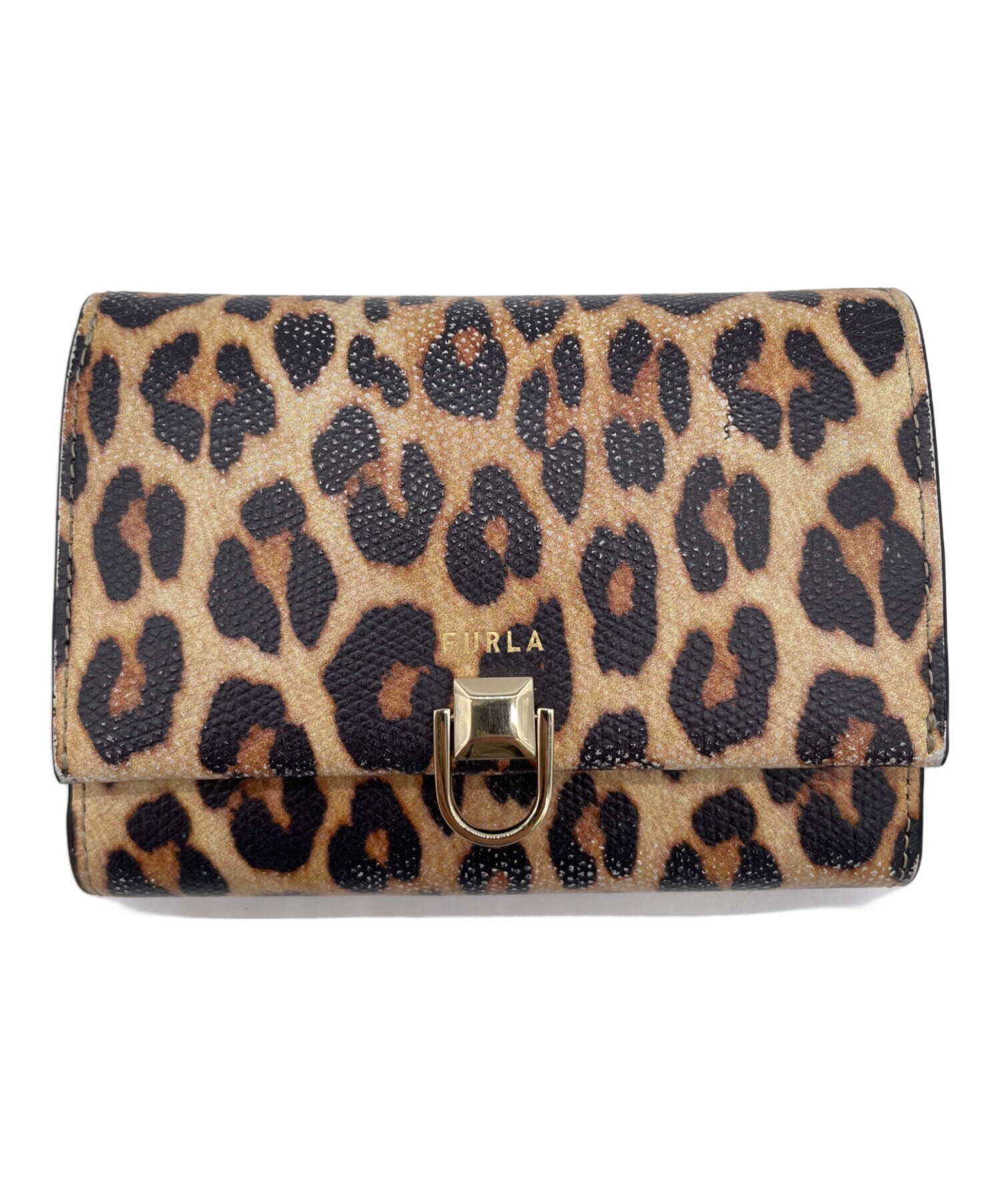 新品 未使用 FURLA ベージュ 二つ折り財布 中古・古着通販】FURLA (フルラ) 2つ折り財布 ベージュ｜ブランド
