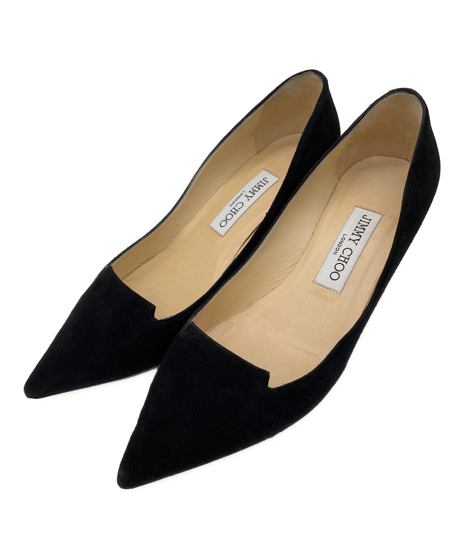 JIMMY CHOO ブラックパンプス 37 JIMMY CHOO / ジミーチュウ | ポイン