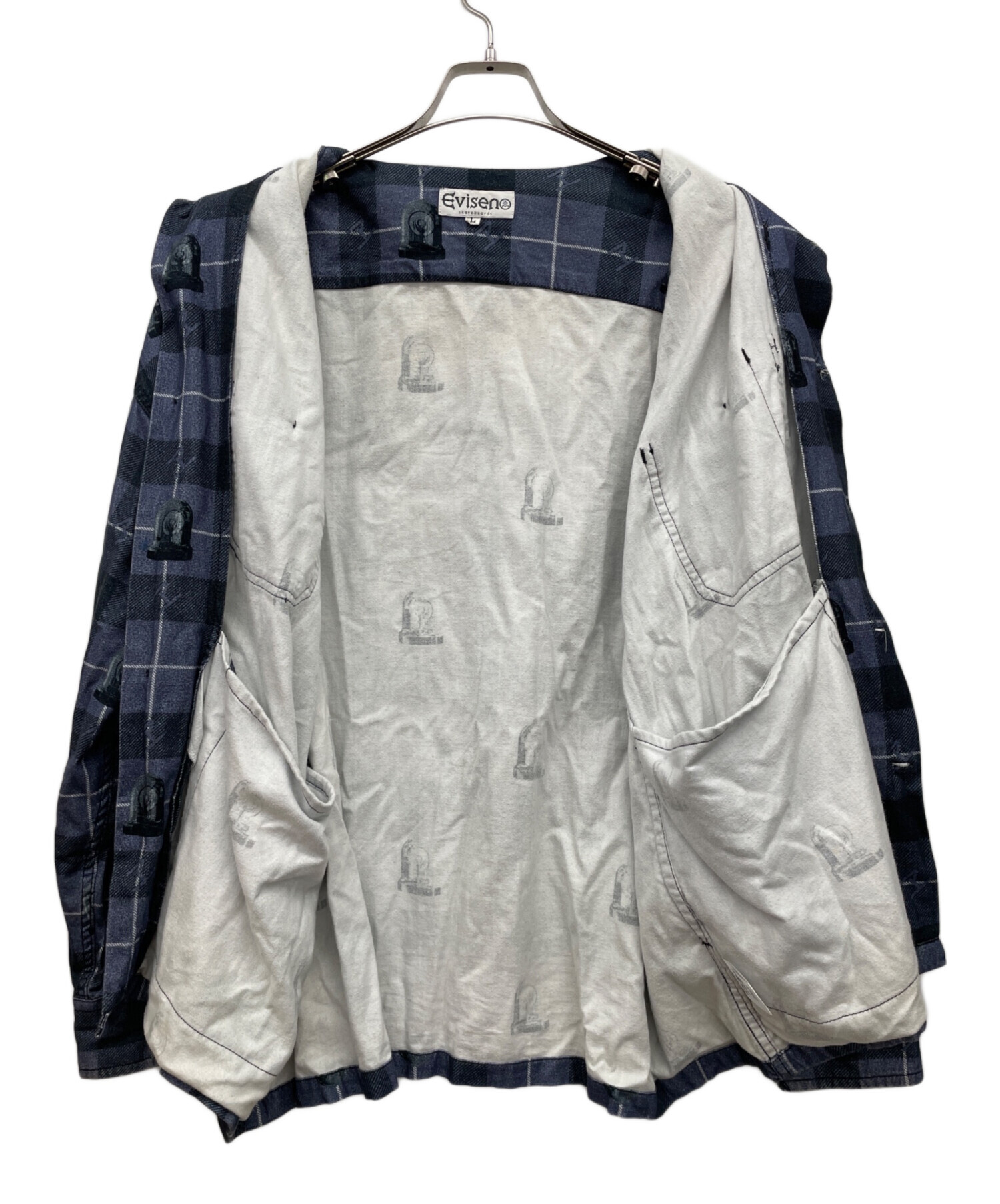 中古・古着通販】EVISEN (エビセン) スケートボードシャツ ネイビー