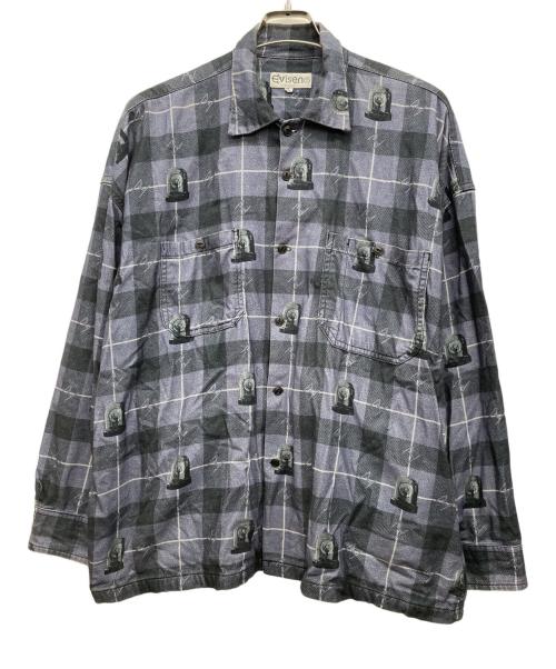 中古・古着通販】EVISEN (エビセン) スケートボードシャツ ネイビー