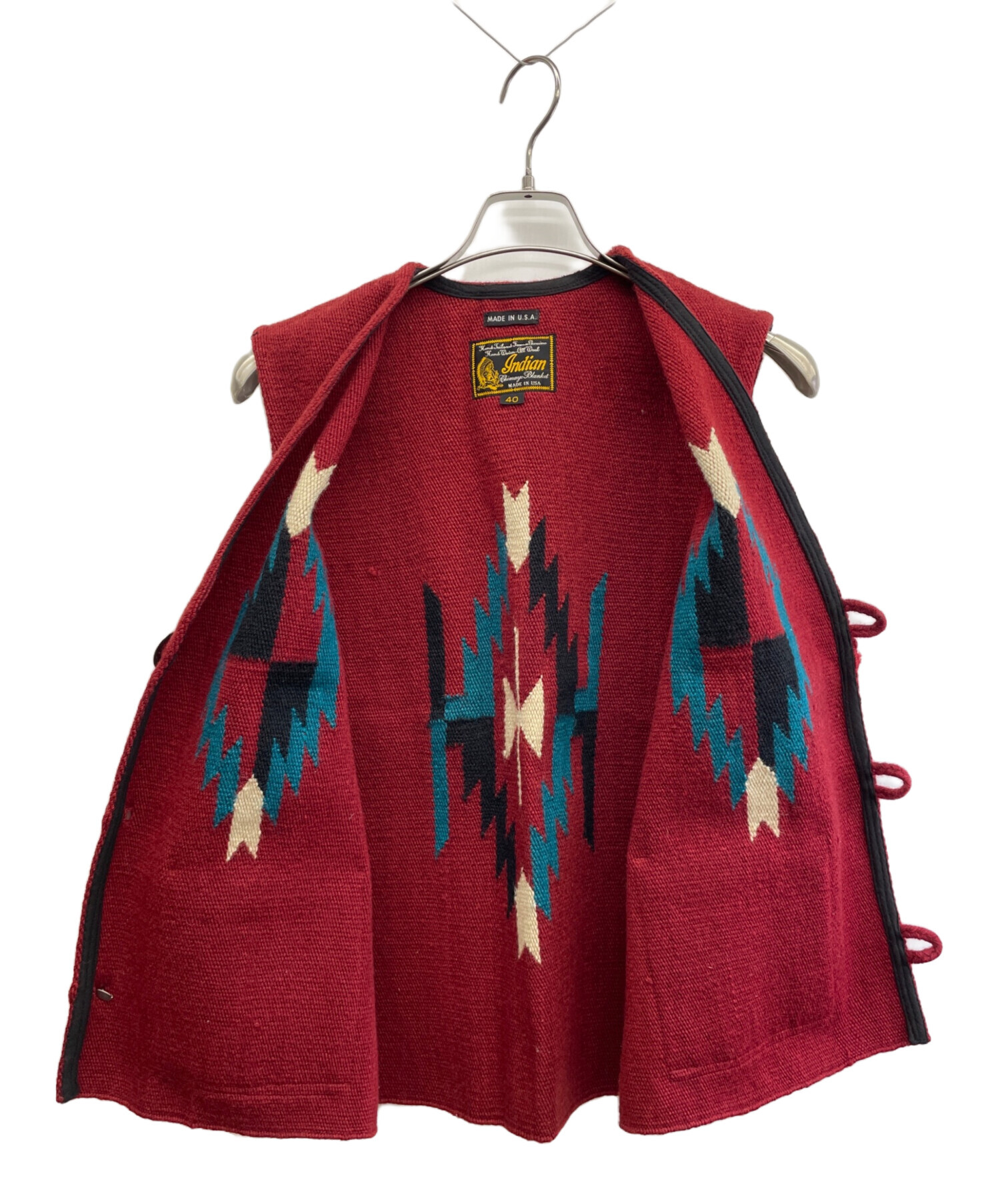 中古・古着通販】INDIAN (インディアン) チマヨベスト レッド サイズ
