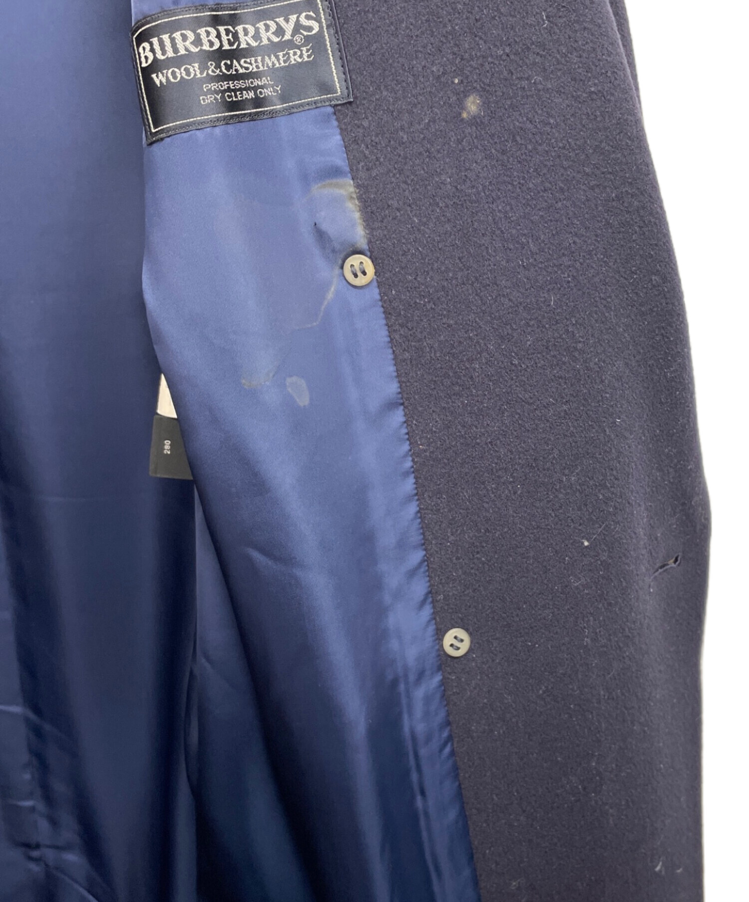 中古・古着通販】Burberry's (バーバリー) チェスターコート ネイビー