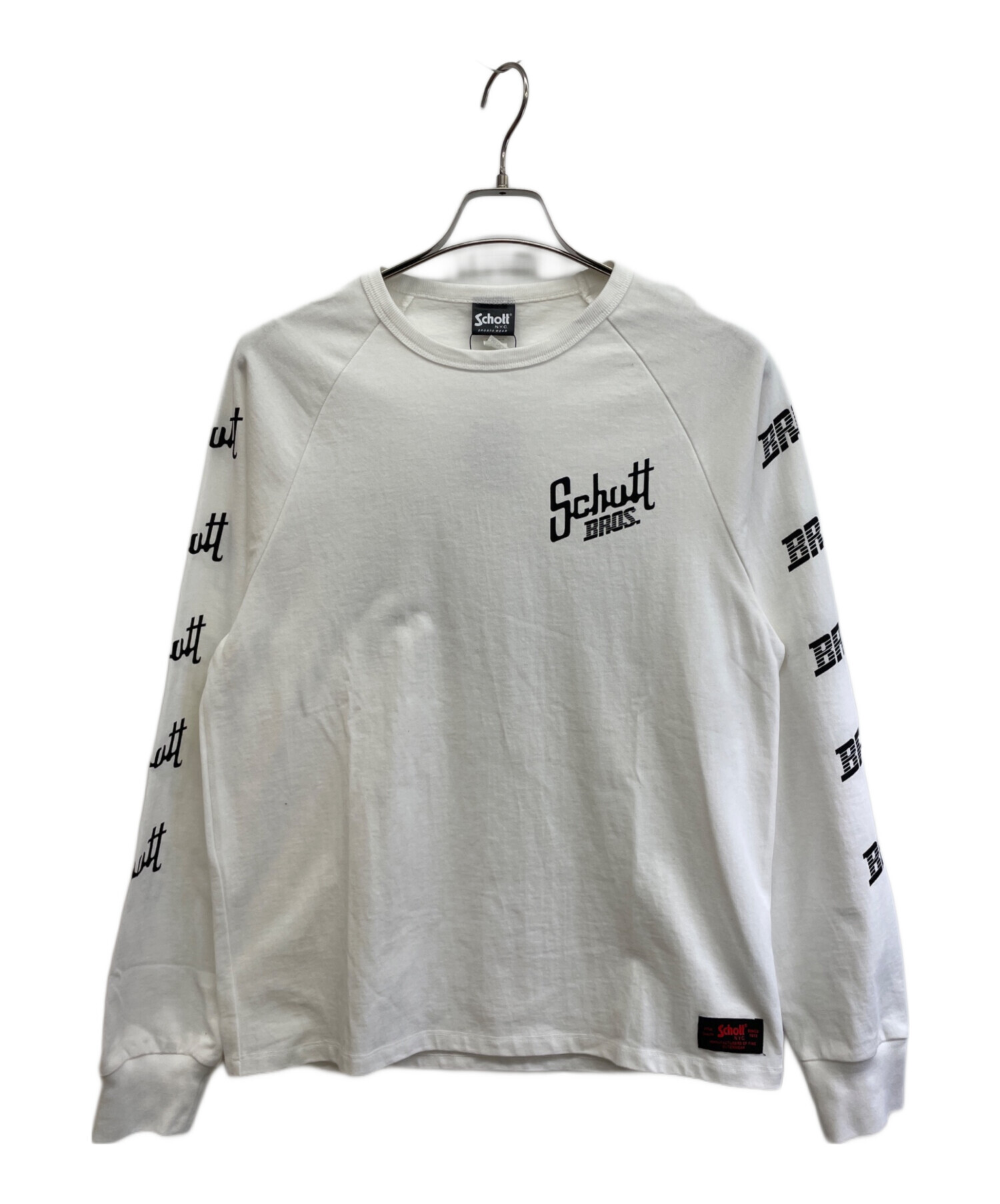 中古・古着通販】Schott (ショット) 長袖カットソー ホワイト サイズ:M
