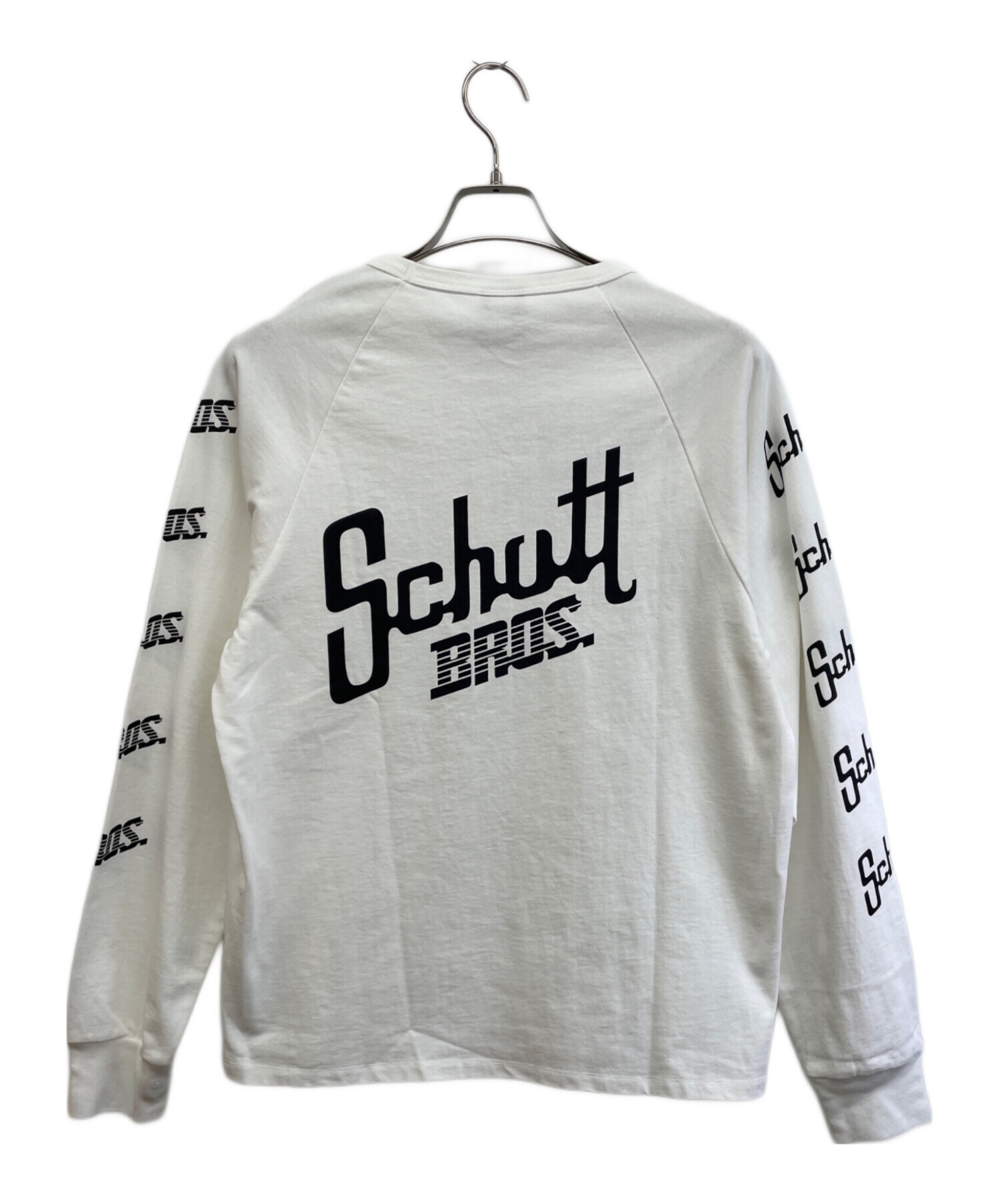 中古・古着通販】Schott (ショット) 長袖カットソー ホワイト サイズ:M 