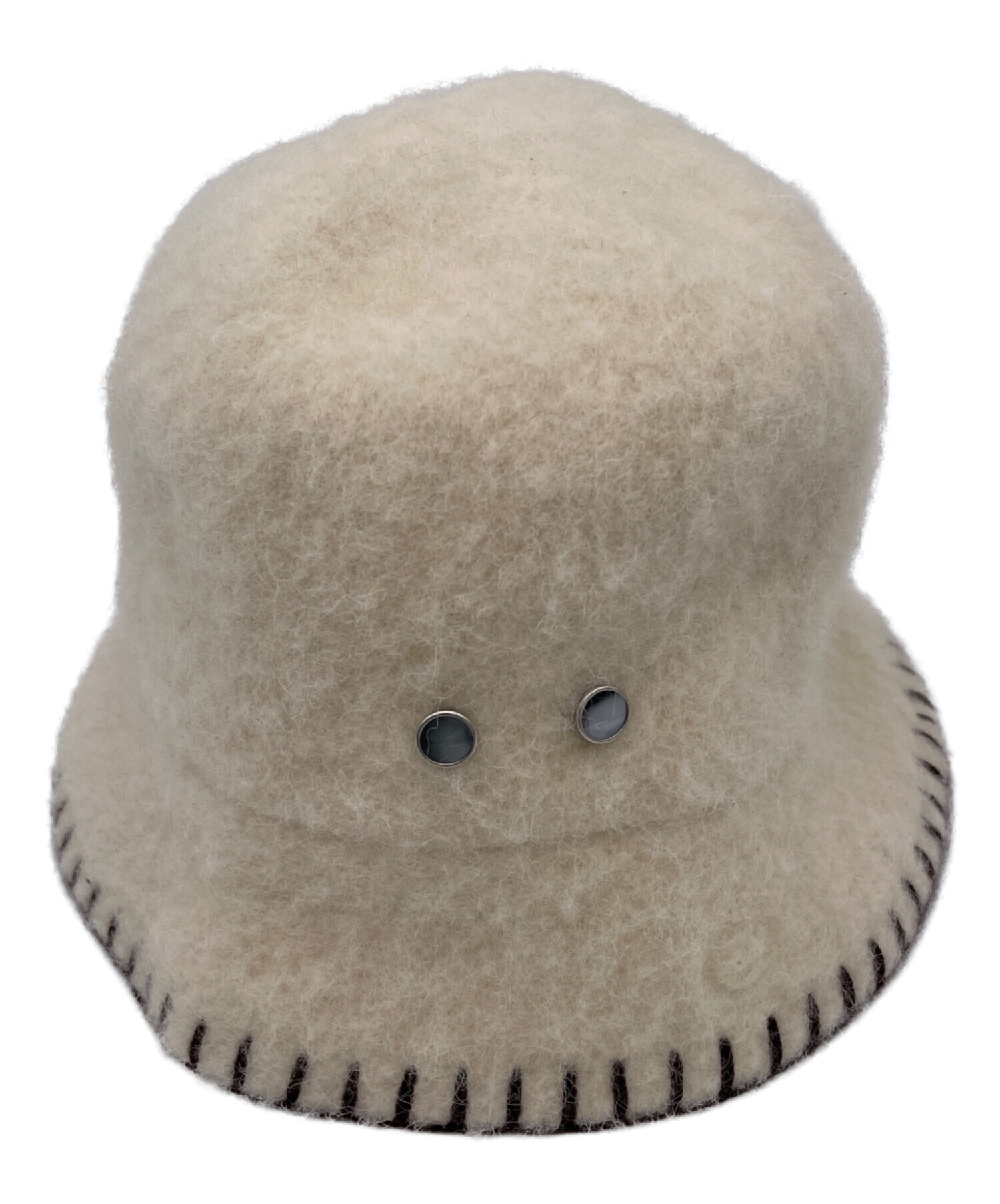 カシラ☆CA4LAバケットハット☆バケハ★アニマル柄☆犬柄☆ドッグキャップ 中古・古着通販】CA4LA (カシラ) ウールバケットハット ホワイト