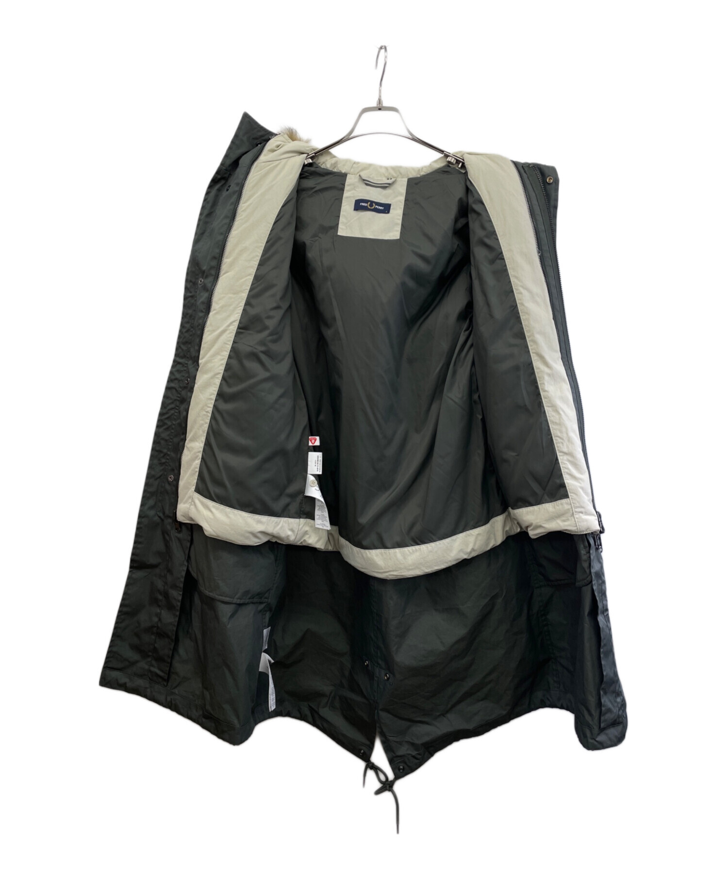 中古・古着通販】FRED PERRY (フレッドペリー) モッズコート オリーブ