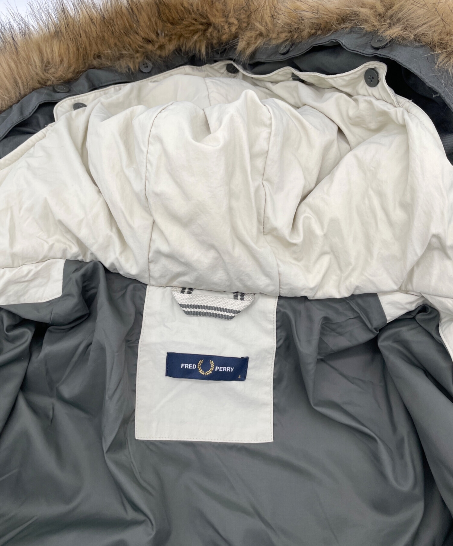中古・古着通販】FRED PERRY (フレッドペリー) モッズコート オリーブ