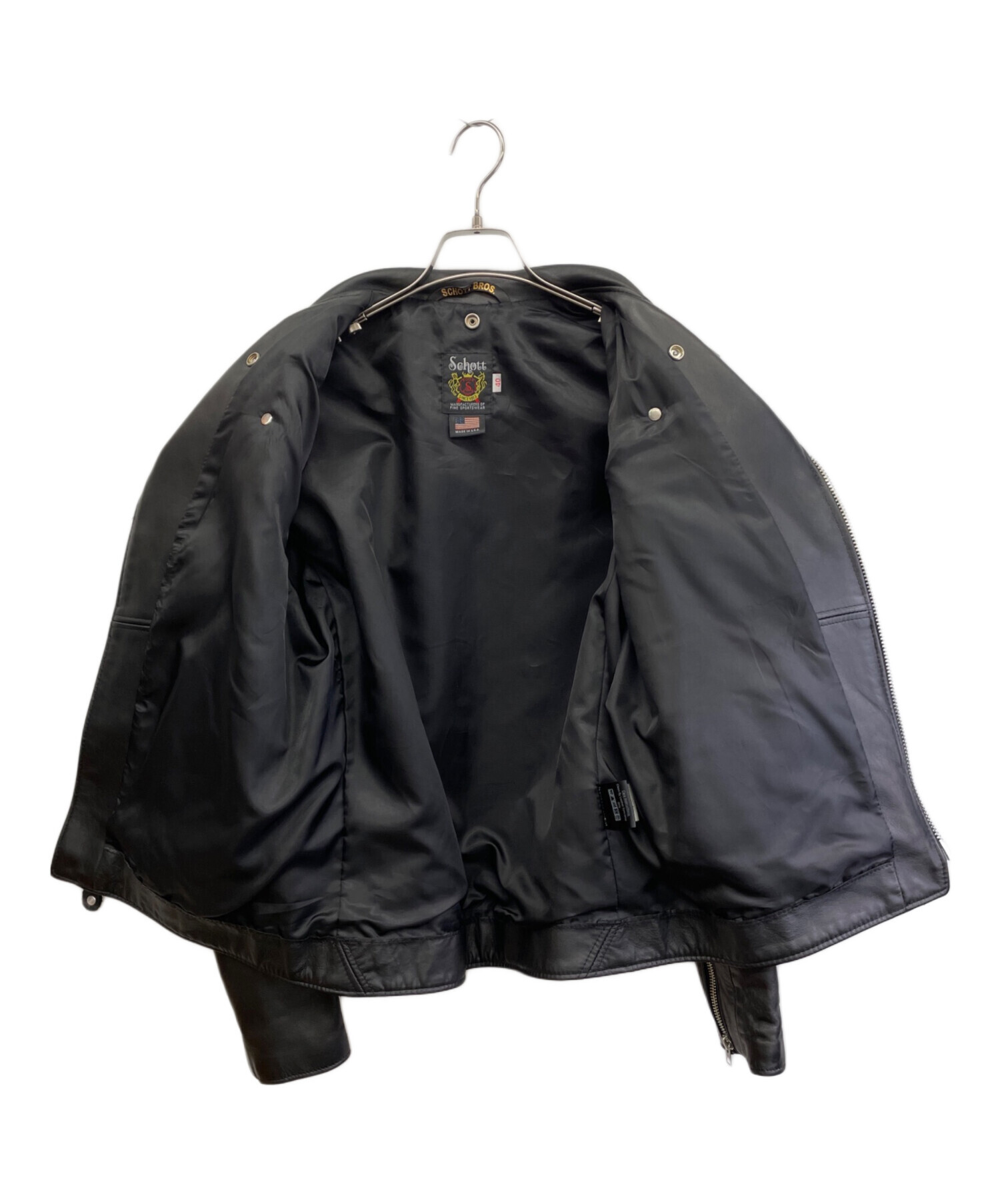 中古・古着通販】Schott (ショット) ライダースジャケット ブラック 