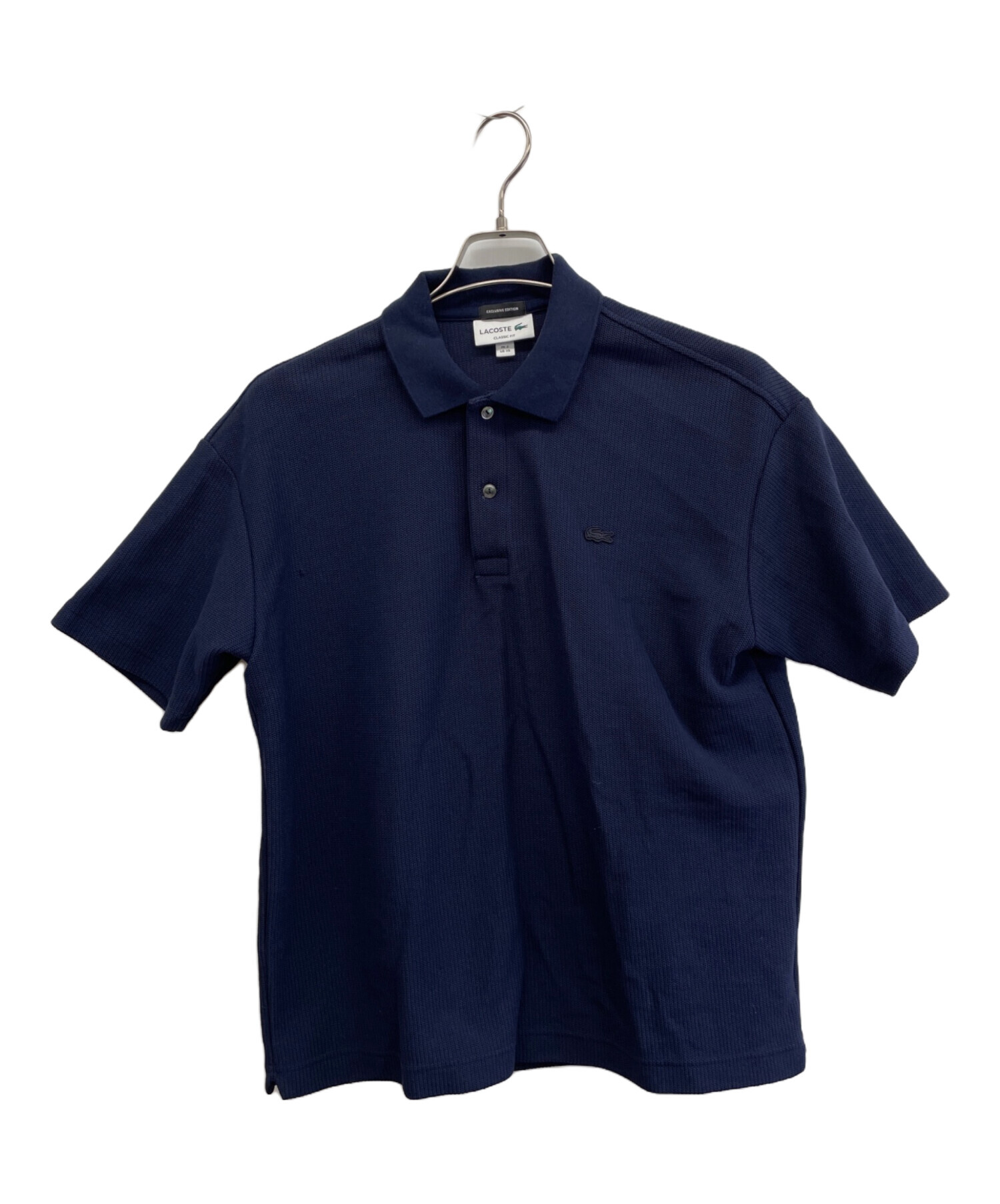 ラコステ ネイビー ポロシャツ S WEB限定／ポロシャツ／半袖／LACOSTE／ウォッシャブル／コットン鹿の子