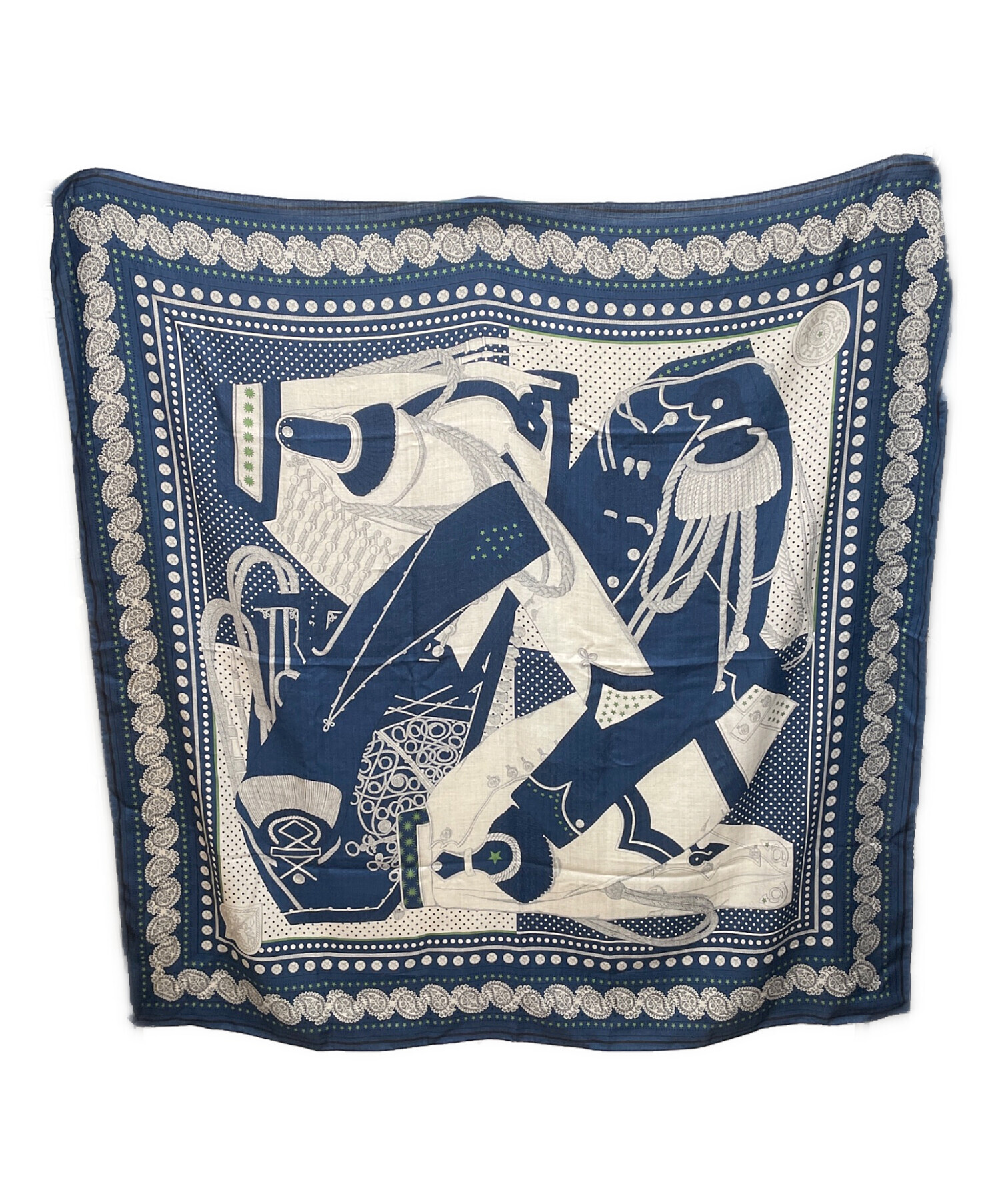 中古・古着通販】HERMES (エルメス) ショール ネイビー｜ブランド