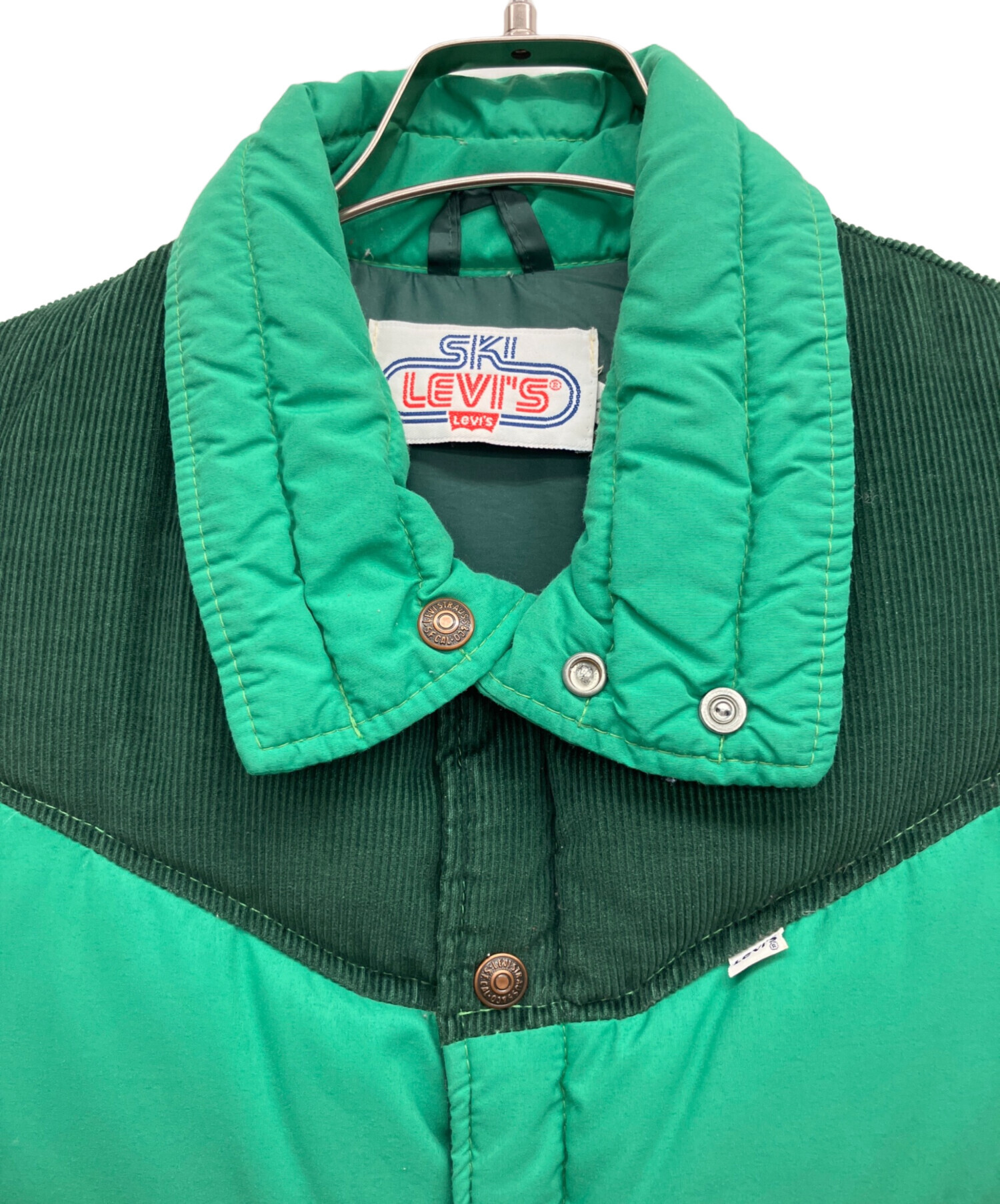 USA製 ski levi's スキーリーバイスコーデュロイ ダウンベスト M 中古・古着通販】SKI LEVIS (スキーリーバイス) ダウンベスト グリーン