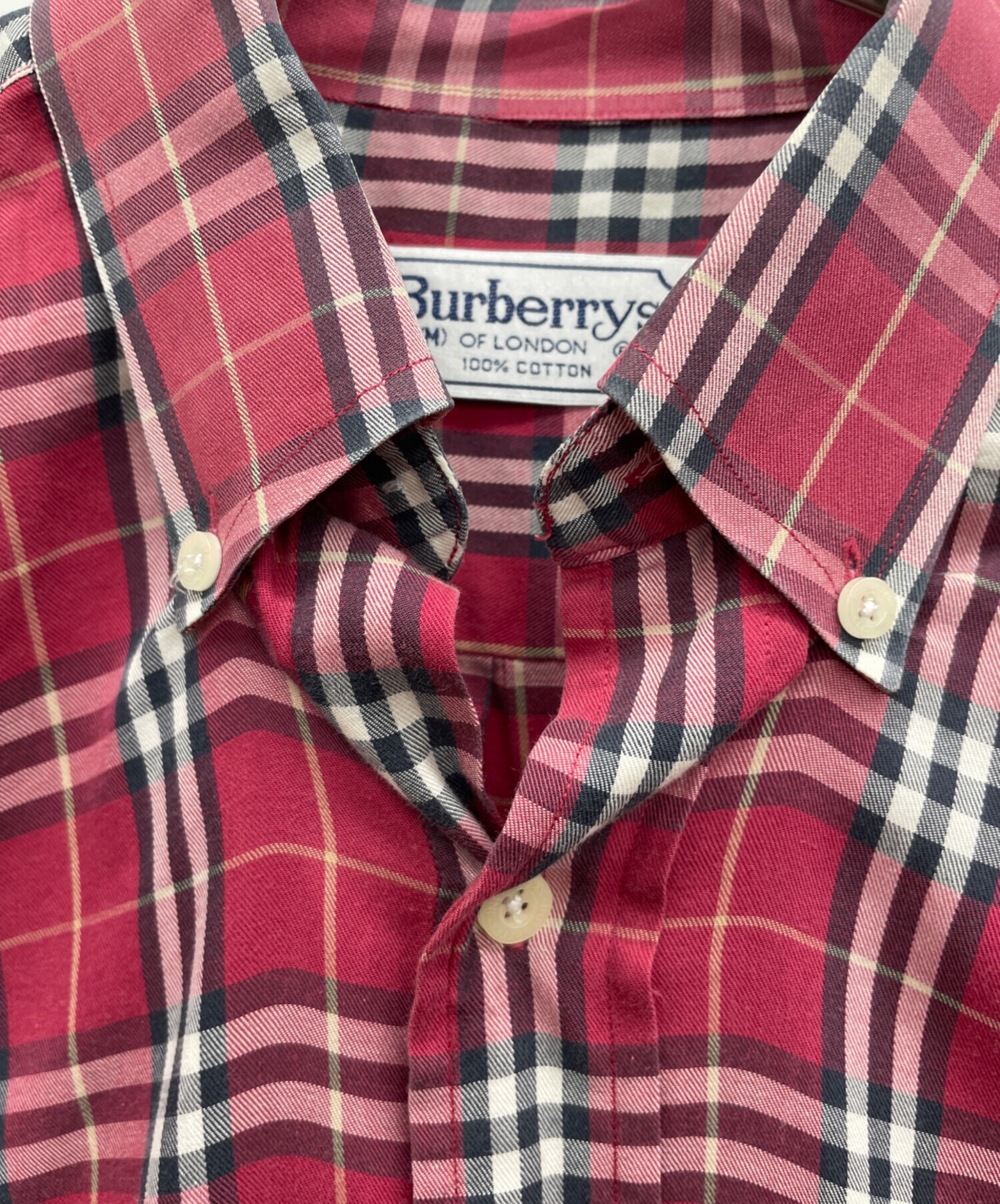中古・古着通販】Burberry's (バーバリーズ) チェックシャツ レッド