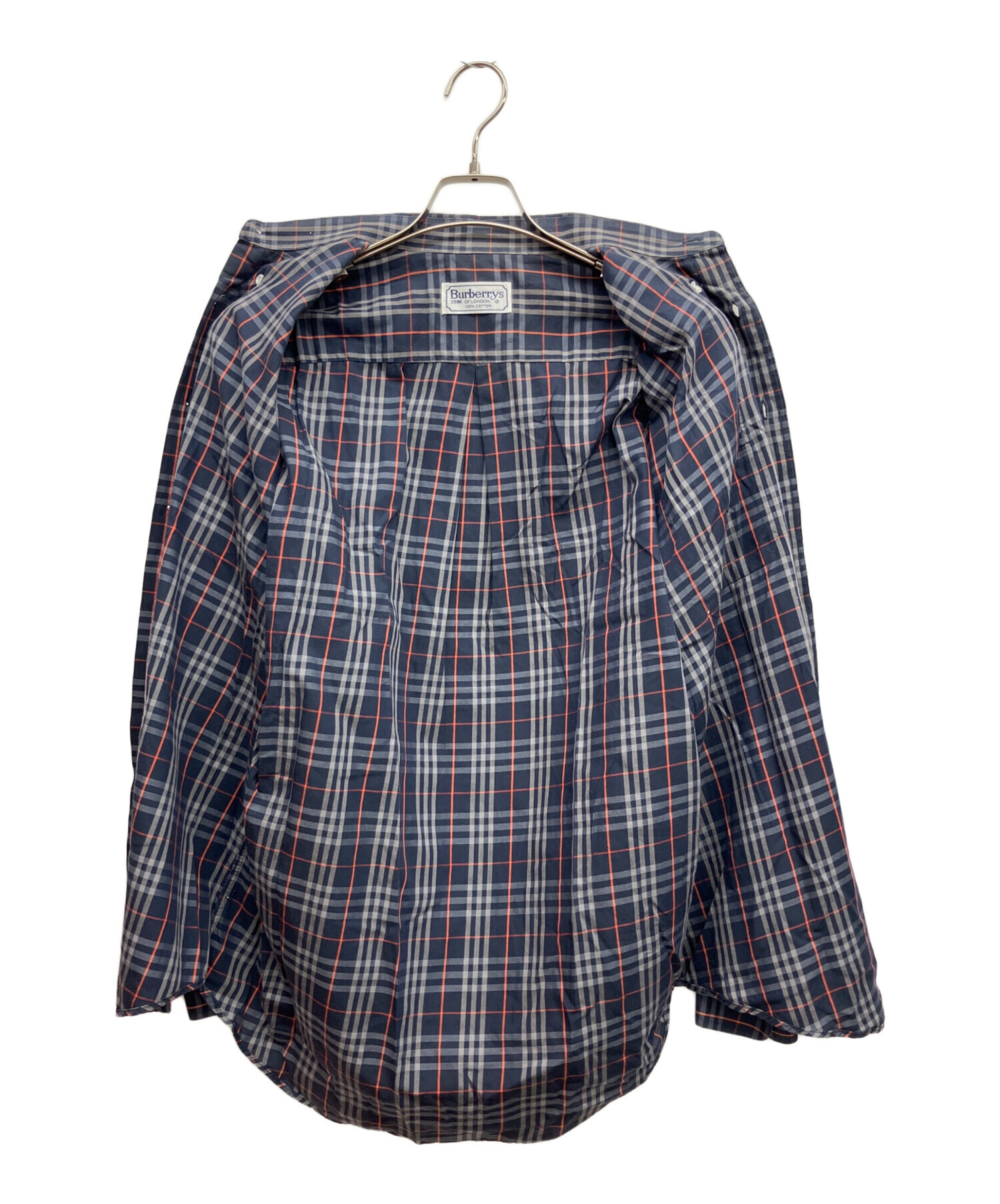 中古・古着通販】Burberry's (バーバリー) チェックシャツ ネイビー