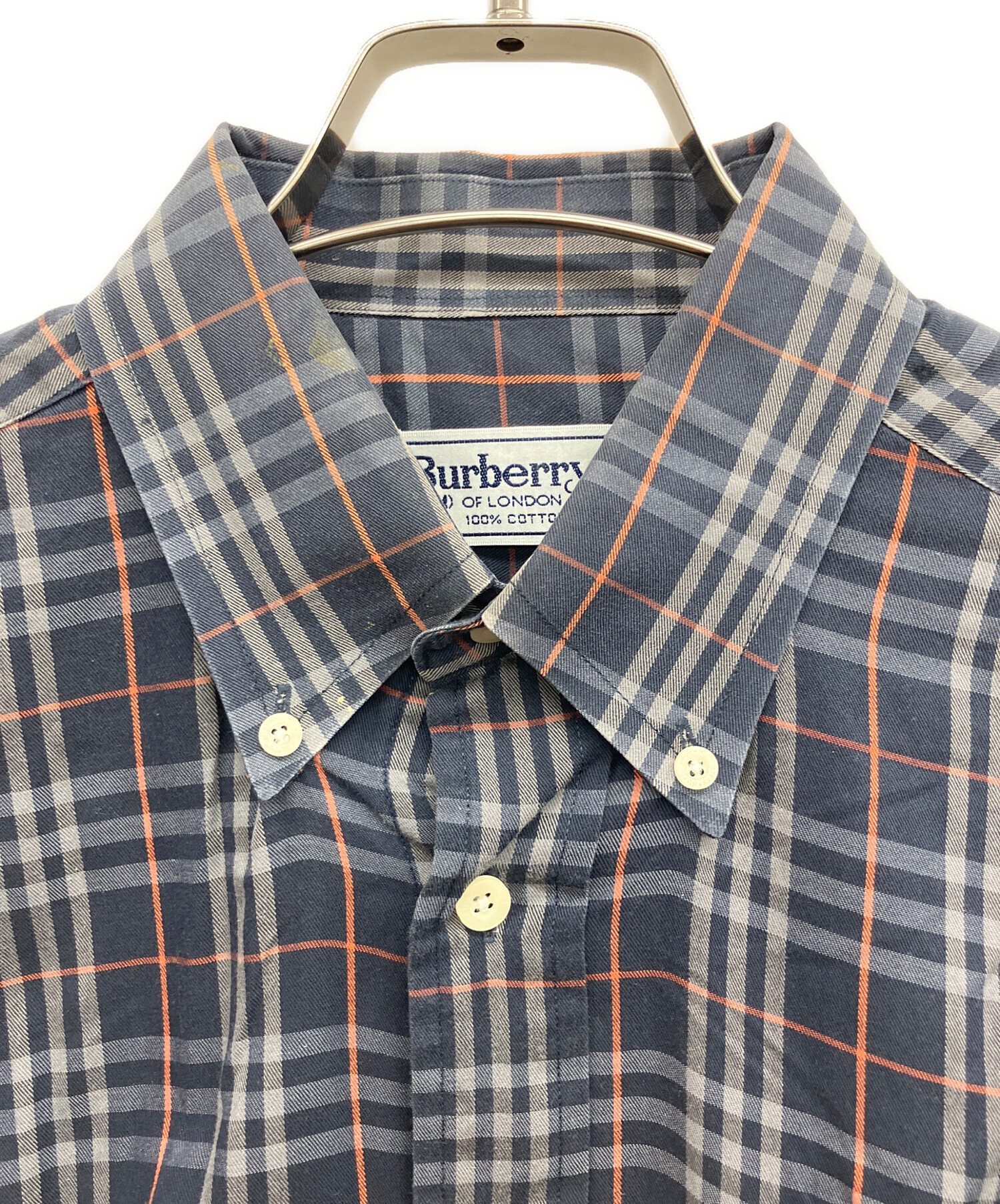 中古・古着通販】Burberry's (バーバリー) チェックシャツ ネイビー