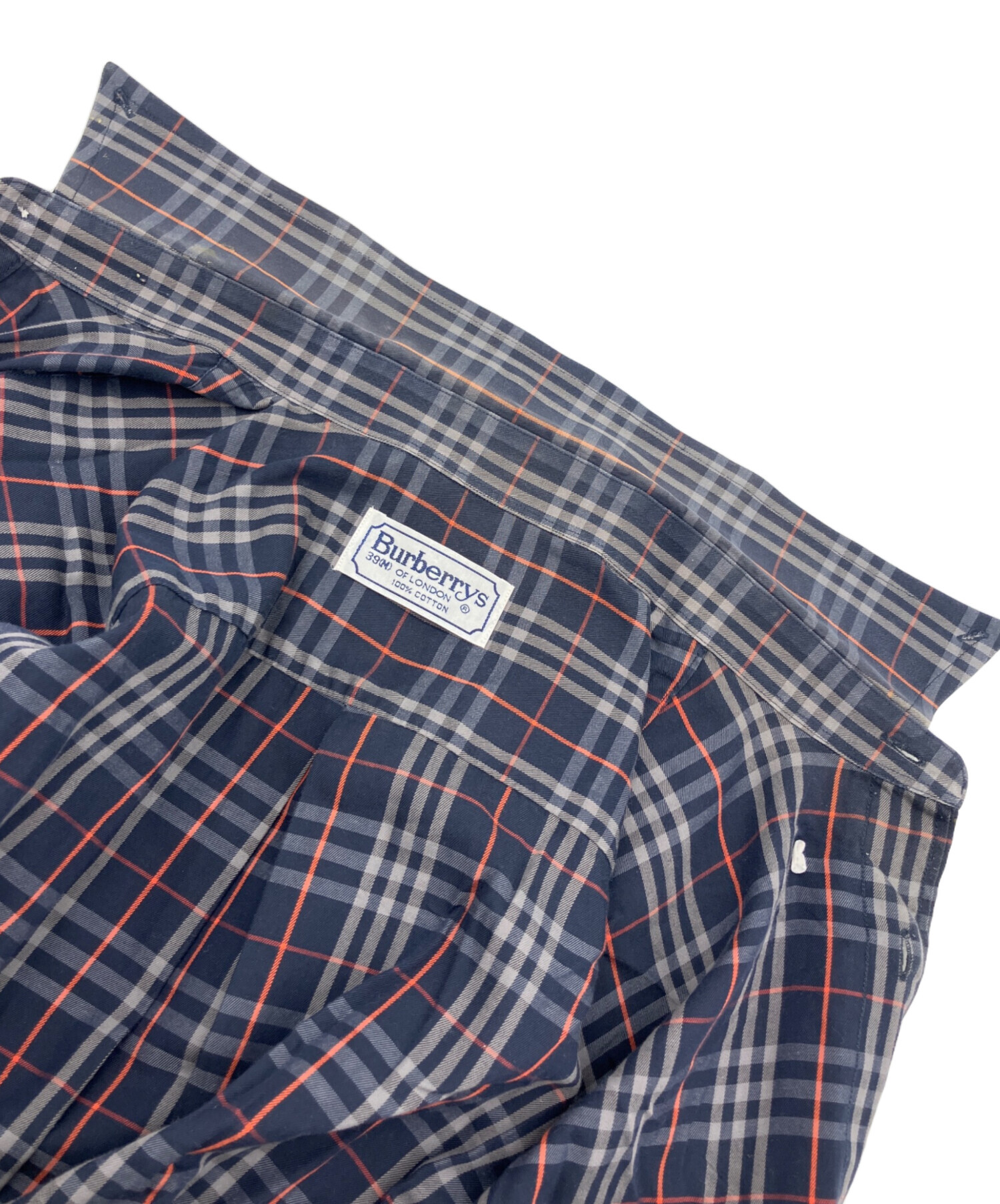 中古・古着通販】Burberry's (バーバリー) チェックシャツ ネイビー