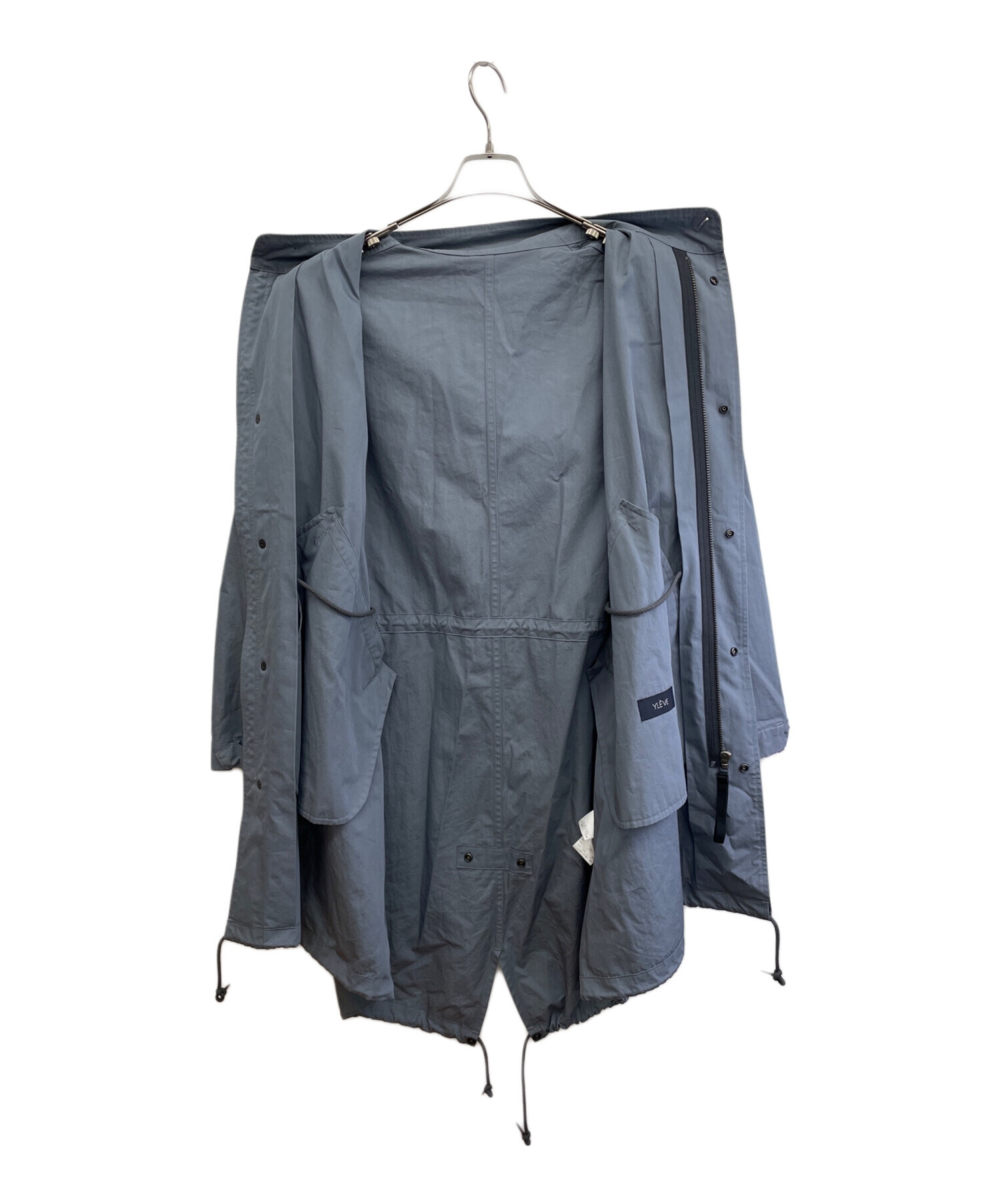 中古・古着通販】YLEVE (イレーヴ) コットンタフタモッズコート スカイ