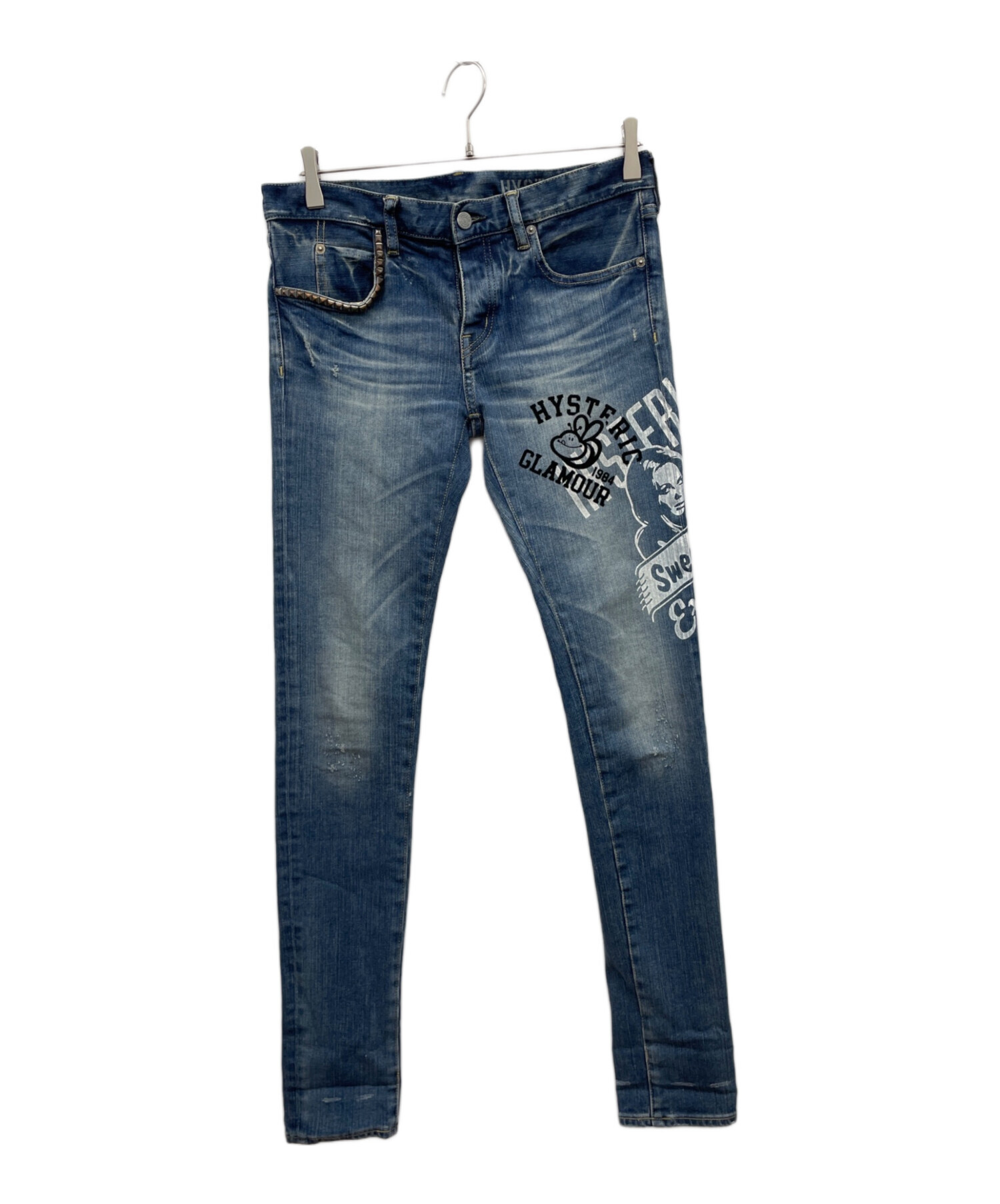 HYSTERIC GLAMOUR クラッシュ スキニーデニムパンツ ジーンズ30 