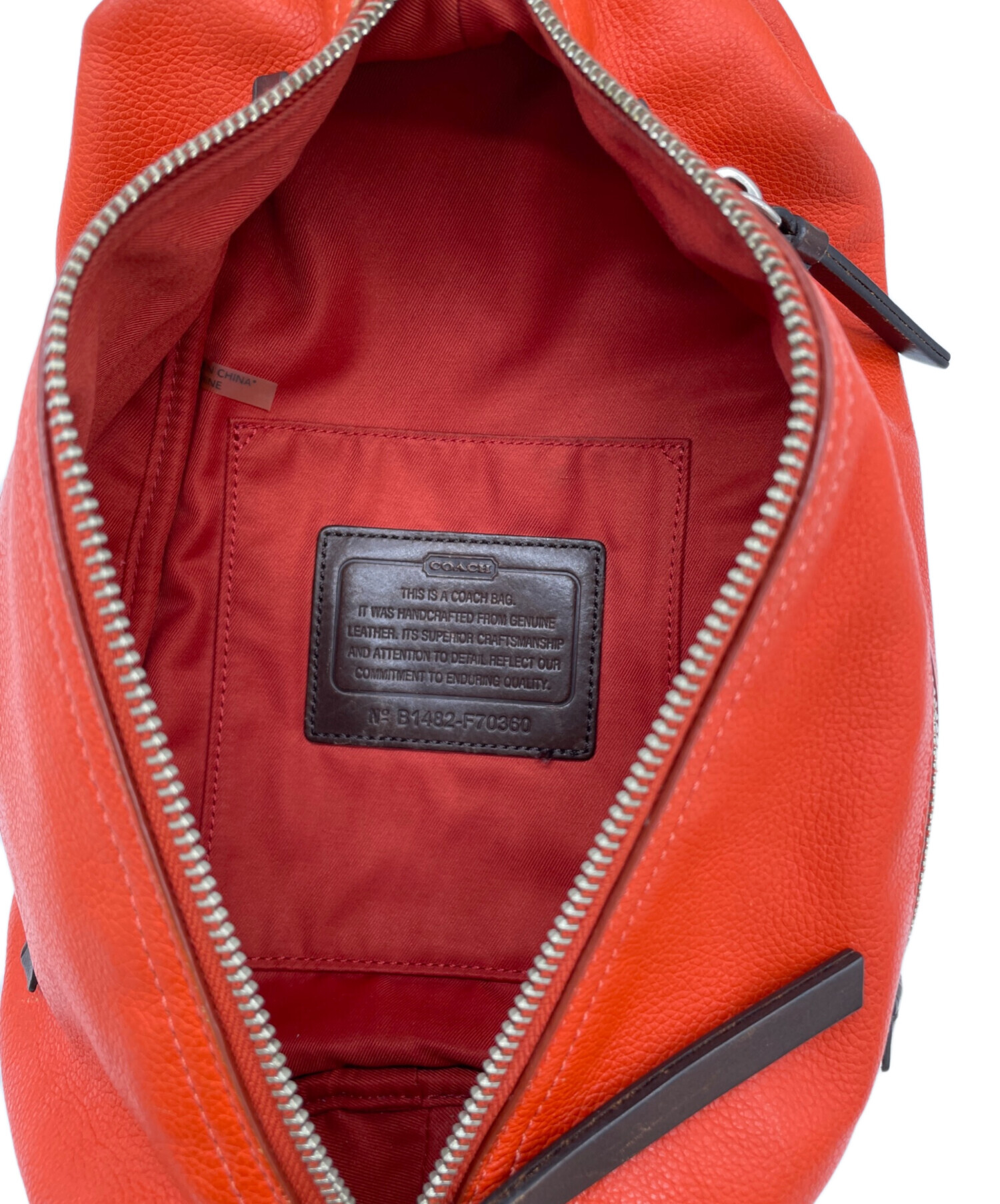 中古・古着通販】COACH (コーチ) スリングボディバッグ オレンジ 